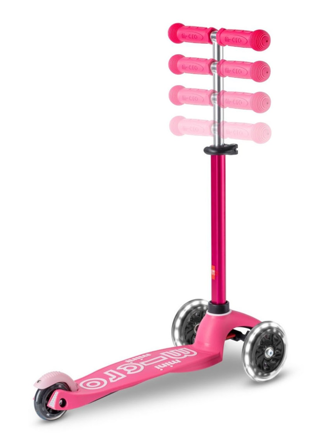 Micro Step Mini Micro Deluxe step met LED-verlichting in wielen  - detail 4 roze