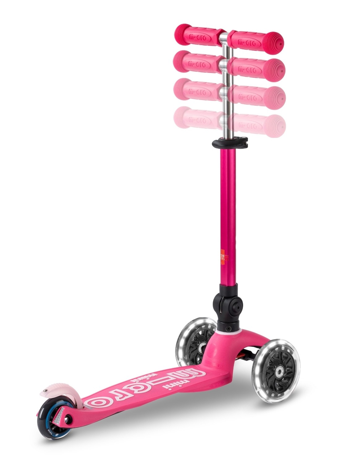 Micro Step Mini Micro step inklapbaar en met LED-verlichting - detail 4 roze