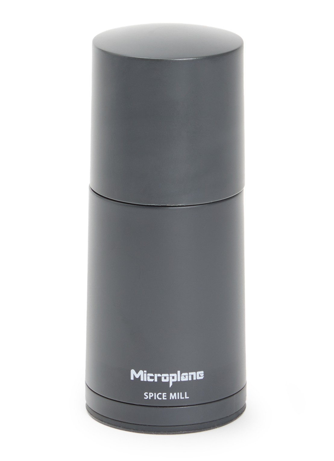 Microplane Spice Mill kruidenmolen 11,5 cm - voorkant donkergrijs