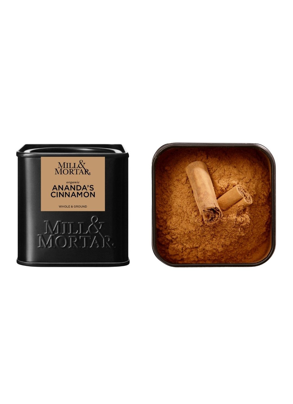 Mill & Mortar Ananda's kaneel 45 gram - voorkant 2 beige