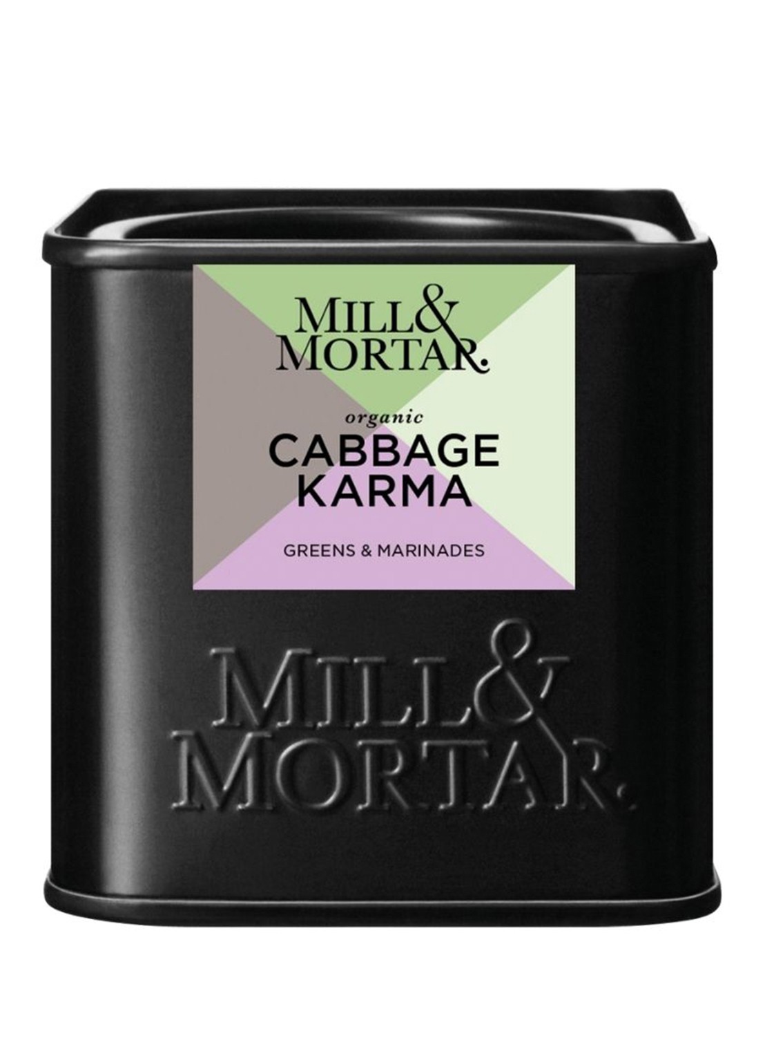 Mill & Mortar Cabbage Karma kruidenmix 50 gram - voorkant zwart