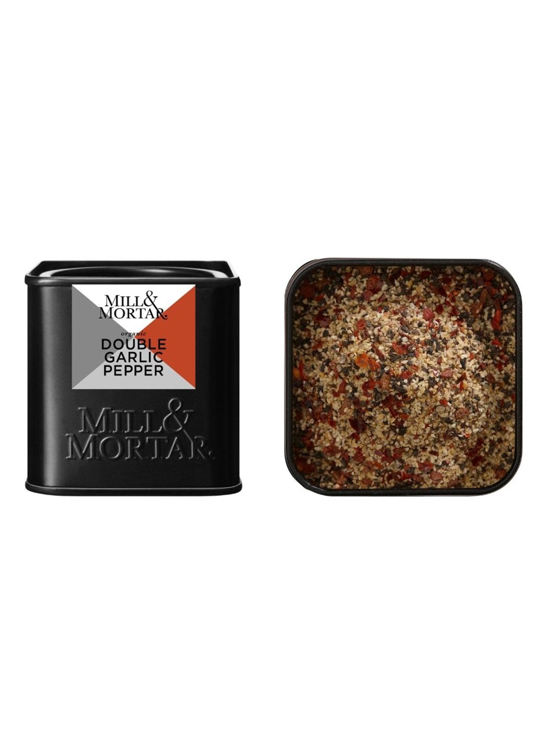 Mill & Mortar Double Garlic Pepper kruidenmix 50 gram - voorkant 2 beige