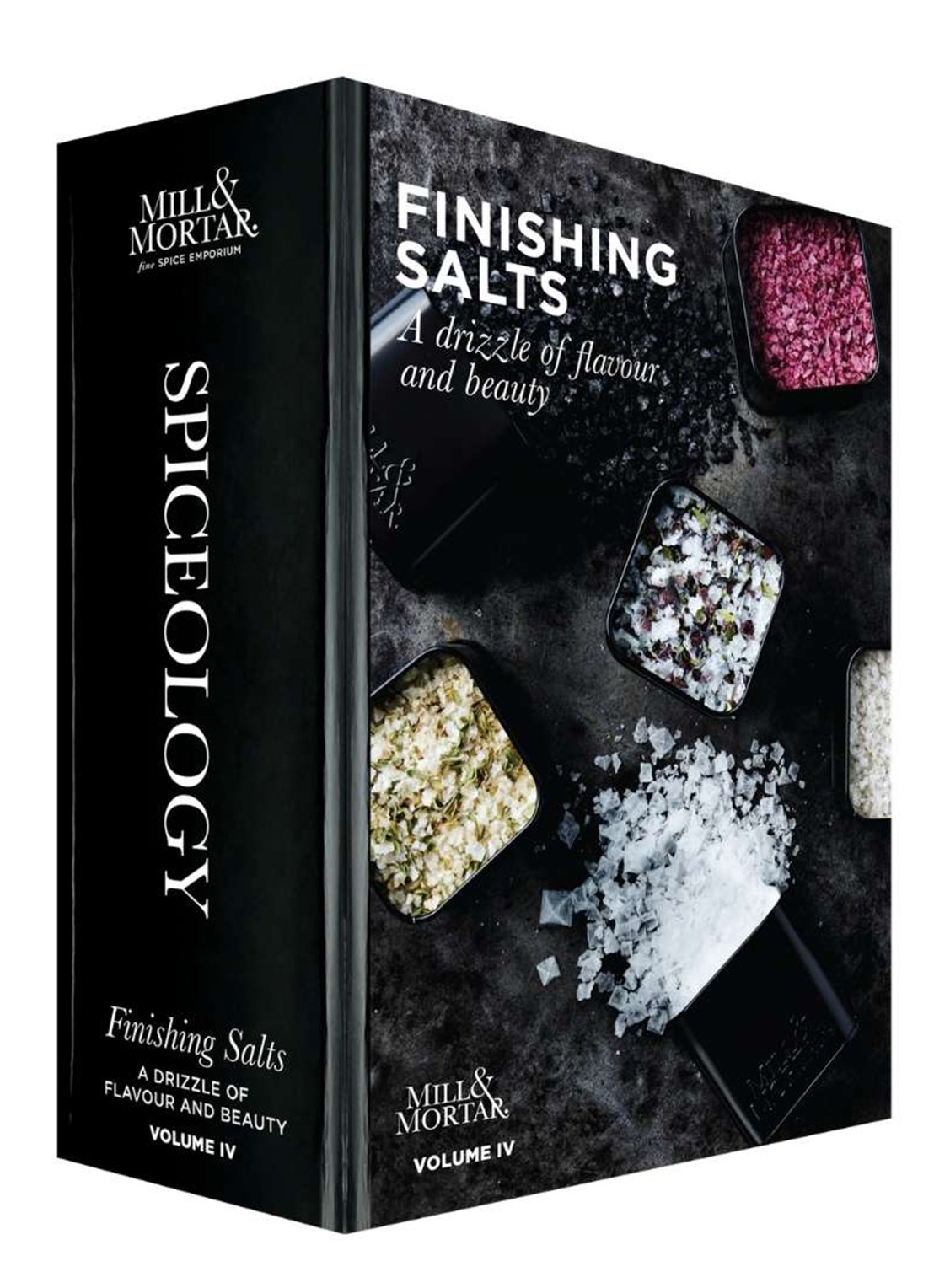 Mill & Mortar Finishing Salts zout in geschenkverpakking 230 gram - voorkant 2 zwart