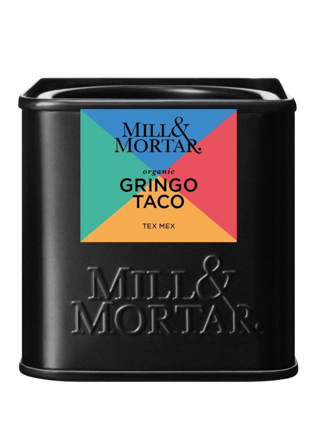 Mill & Mortar Gringo Taco TexMex kruidenmix 55 gram - voorkant zwart
