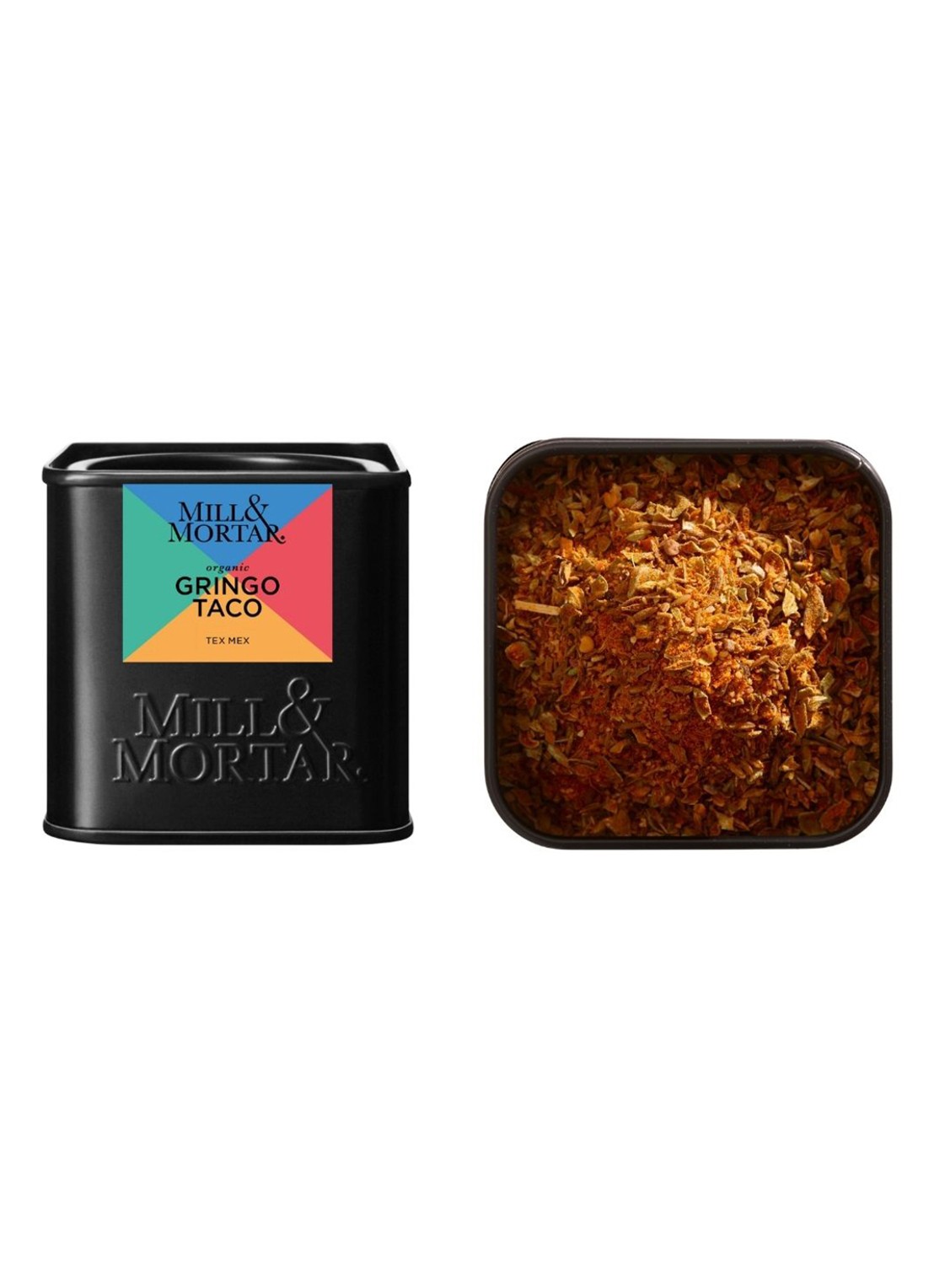 Mill & Mortar Gringo Taco TexMex kruidenmix 55 gram - voorkant 2 zwart