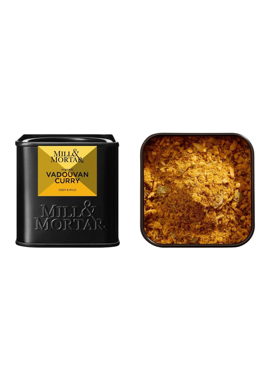 Mill & Mortar Vadouvan Curry kruidenmix 50 gram - voorkant 2 zwart