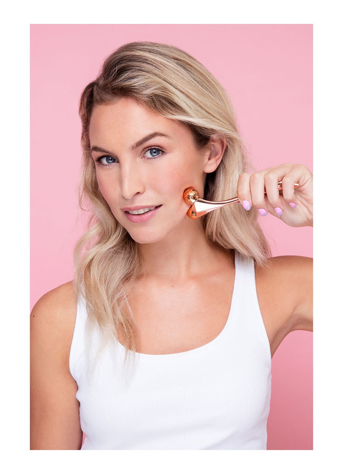 Milu Workout Beauty Tool - gezichtsroller - detail 4 roségoud