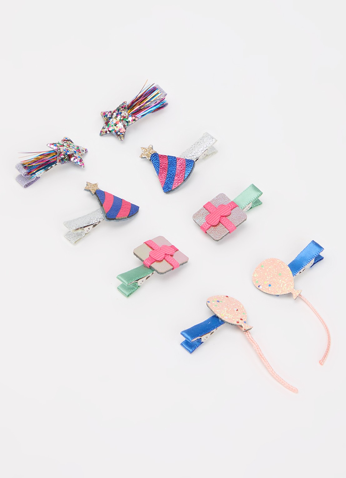 Mimi & Lula Birthday Party Mini haarclip in set van 8 - detail 2 multicolor