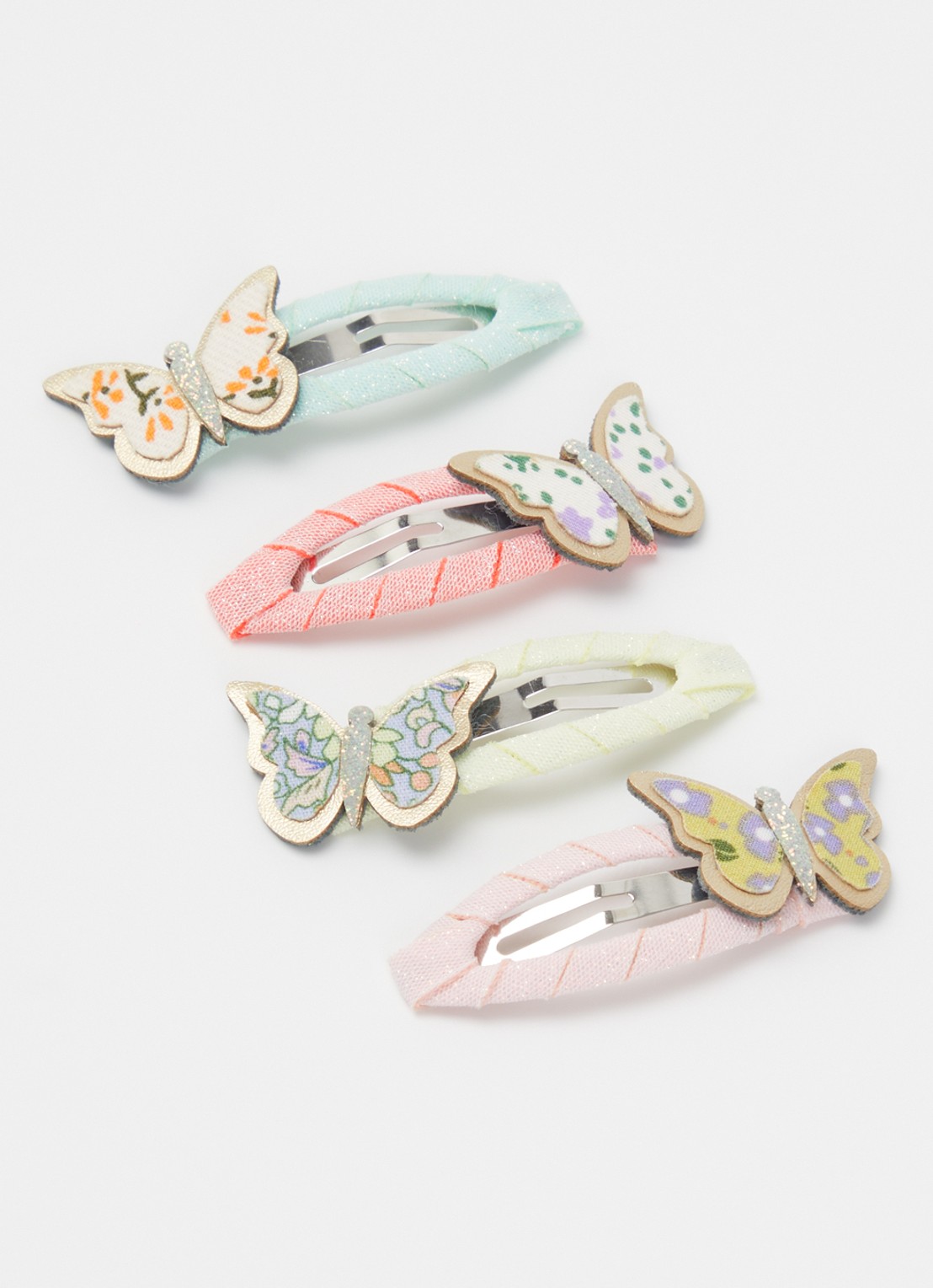 Mimi & Lula Butterfly haarclip set van 4 - voorkant 2 multicolor