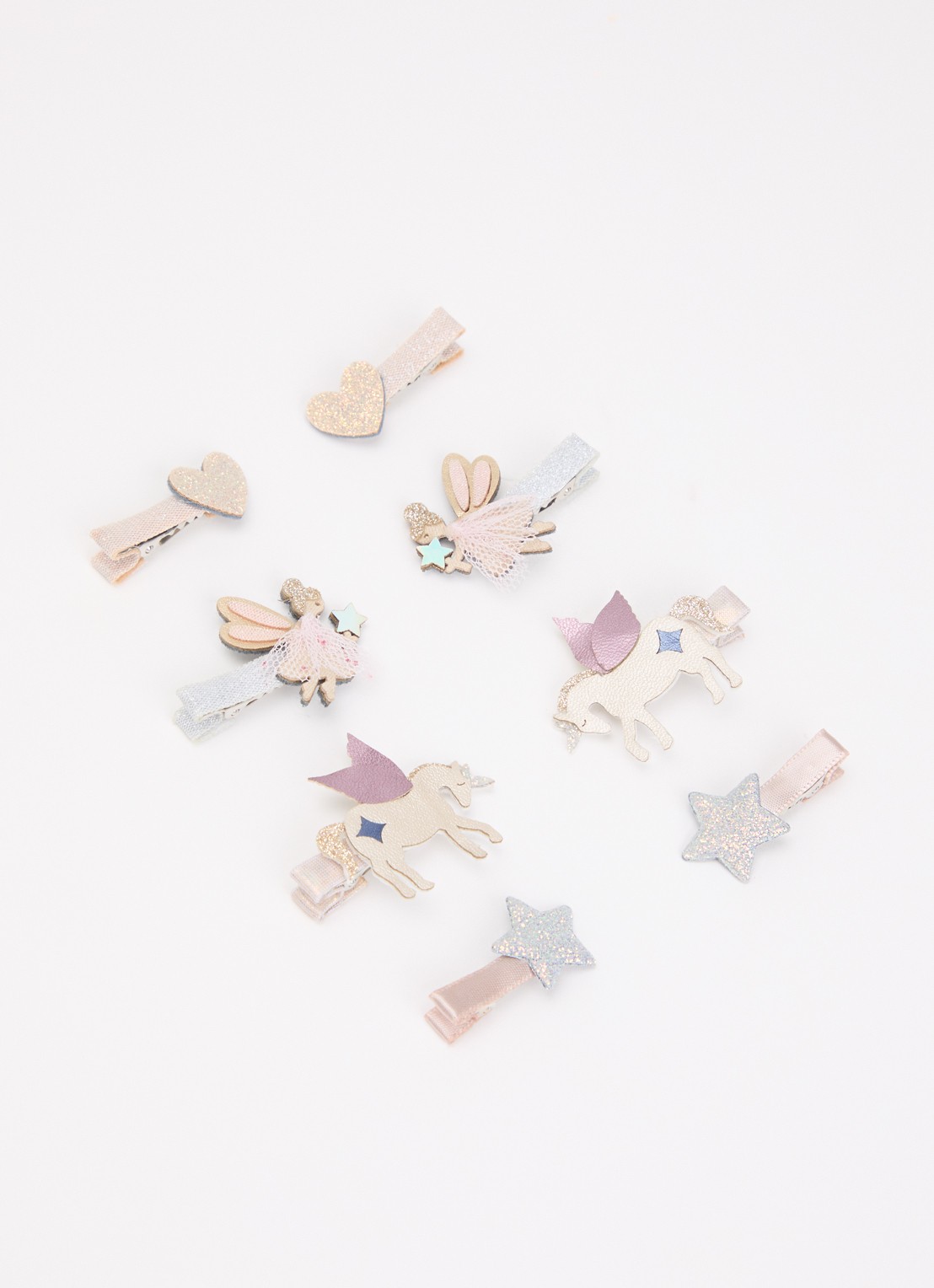 Mimi & Lula Dreamy Fairy Salon haarclip in set van 8 - detail roze