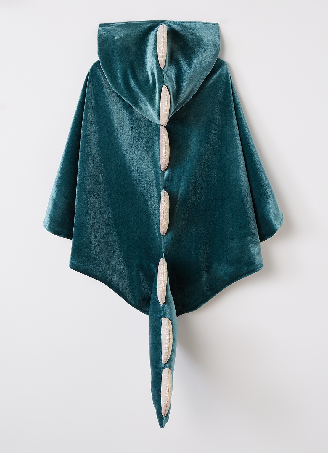 Mimi & Lula Friendly Dino cape - voorkant 3 donkergroen