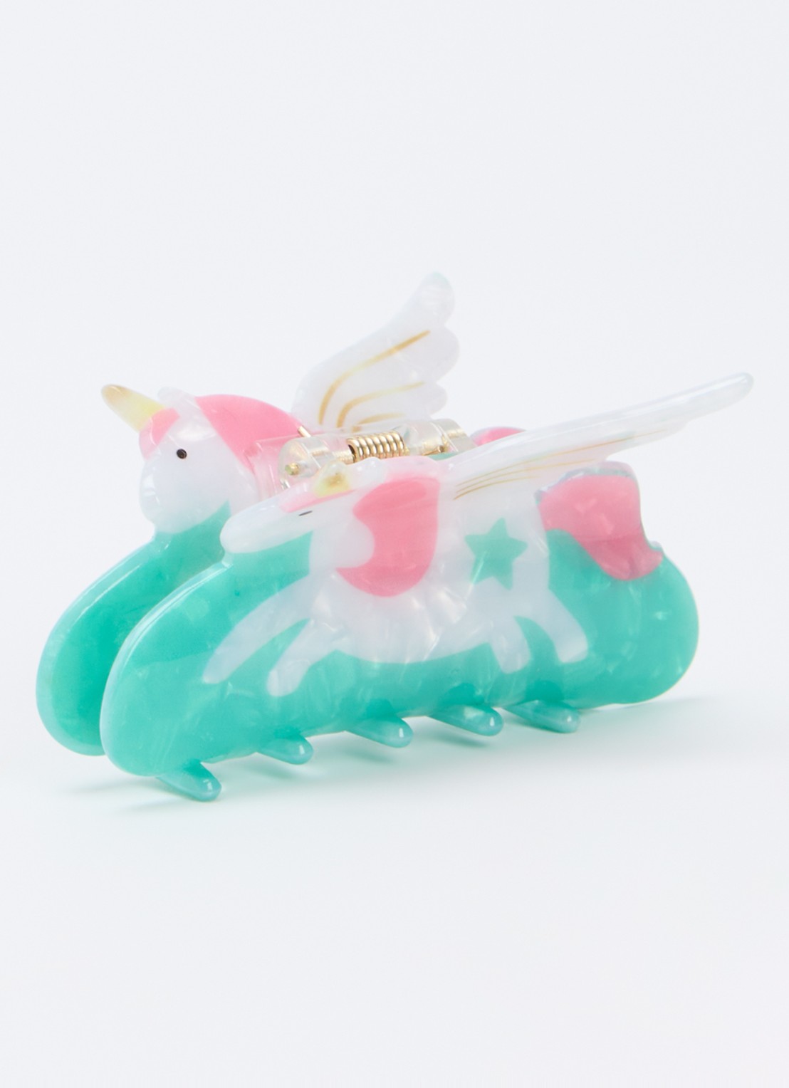 Mimi & Lula Haarklem met print - voorkant turquoise