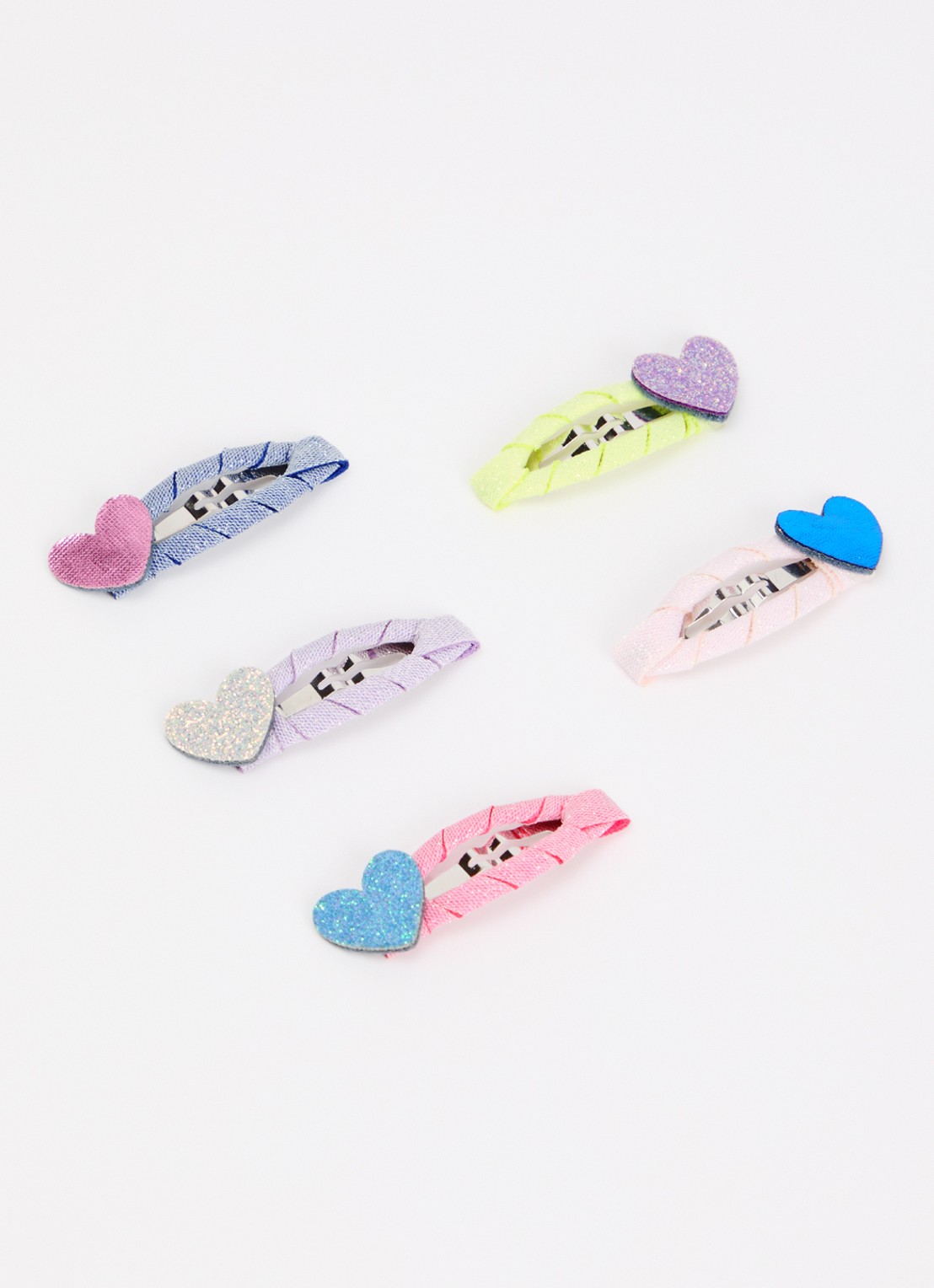 Mimi & Lula Happy Heart Mini haarclip in set van 5 - detail 2 lichtpaars