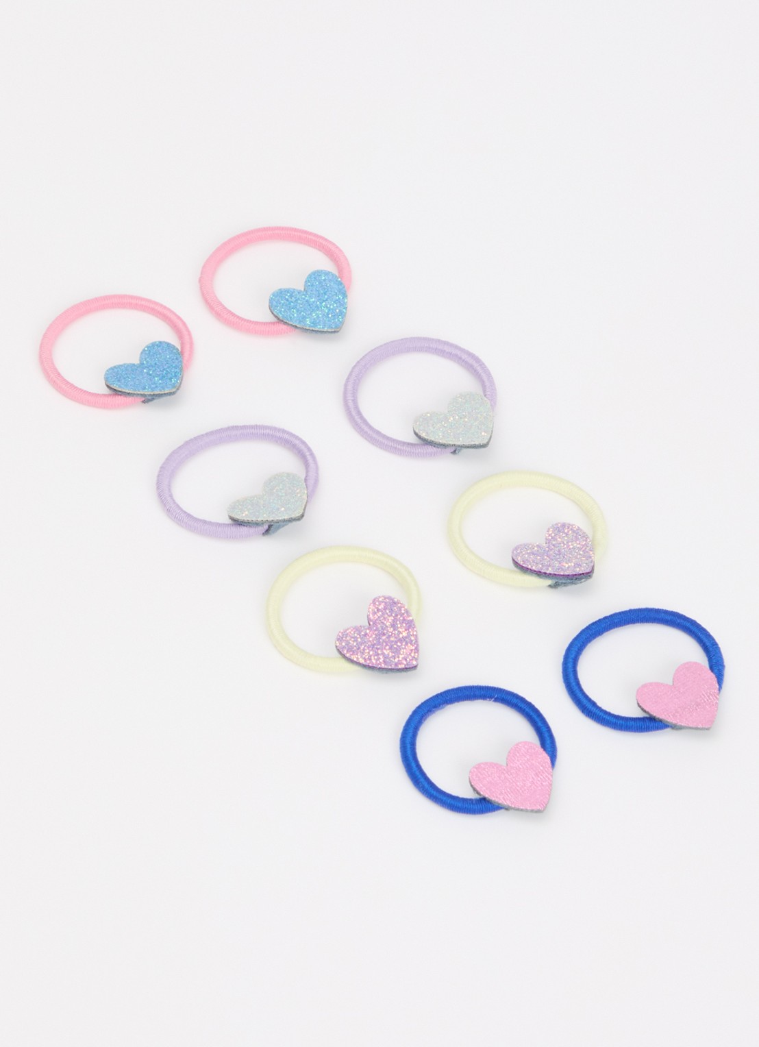 Mimi & Lula Happy Heart Mini haarelastiekjes in 8-pack - detail roze