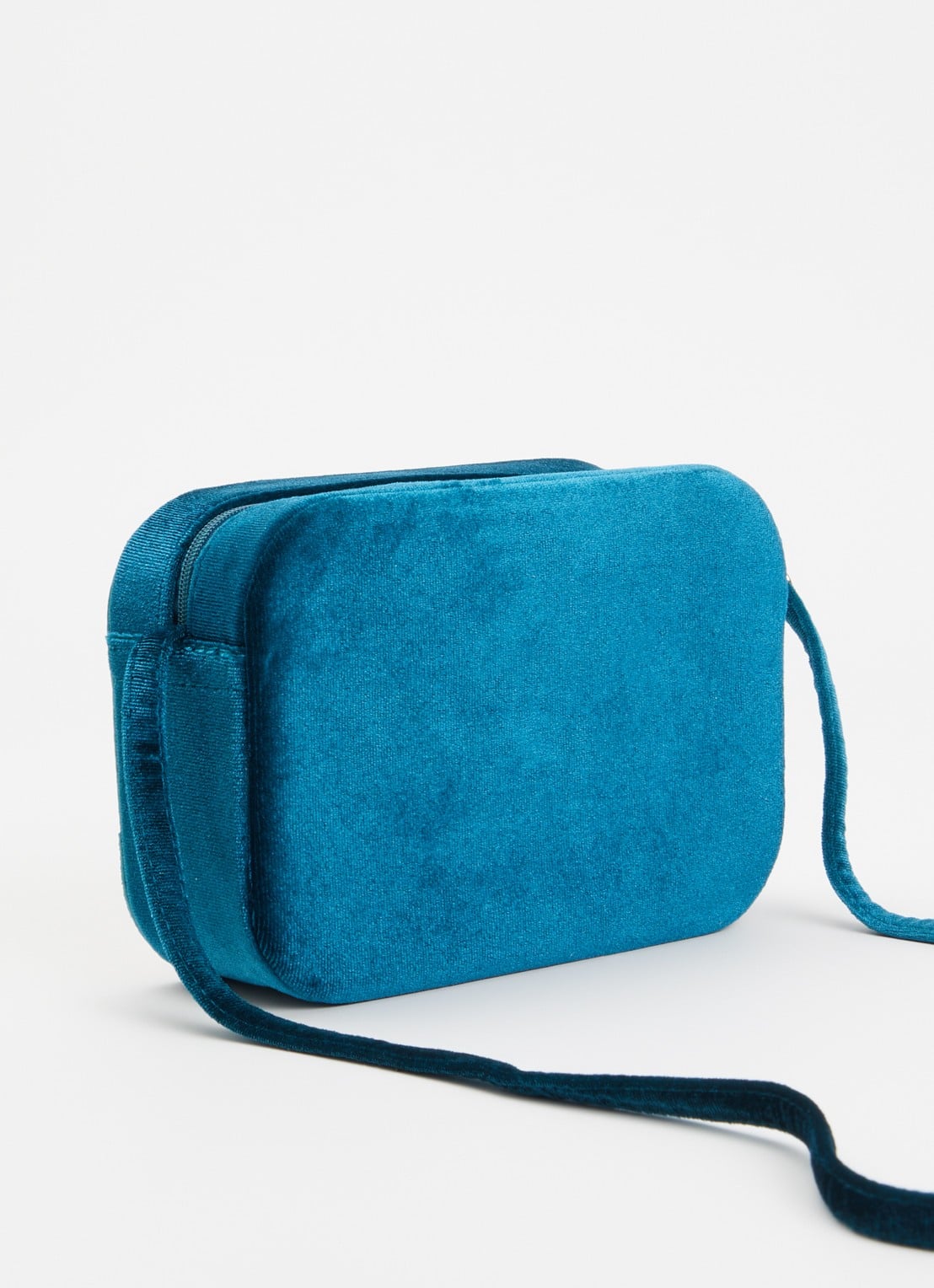Mimi & Lula Heartburst crossbodytas van fluweel met glitter - achterkant 5 zeegroen