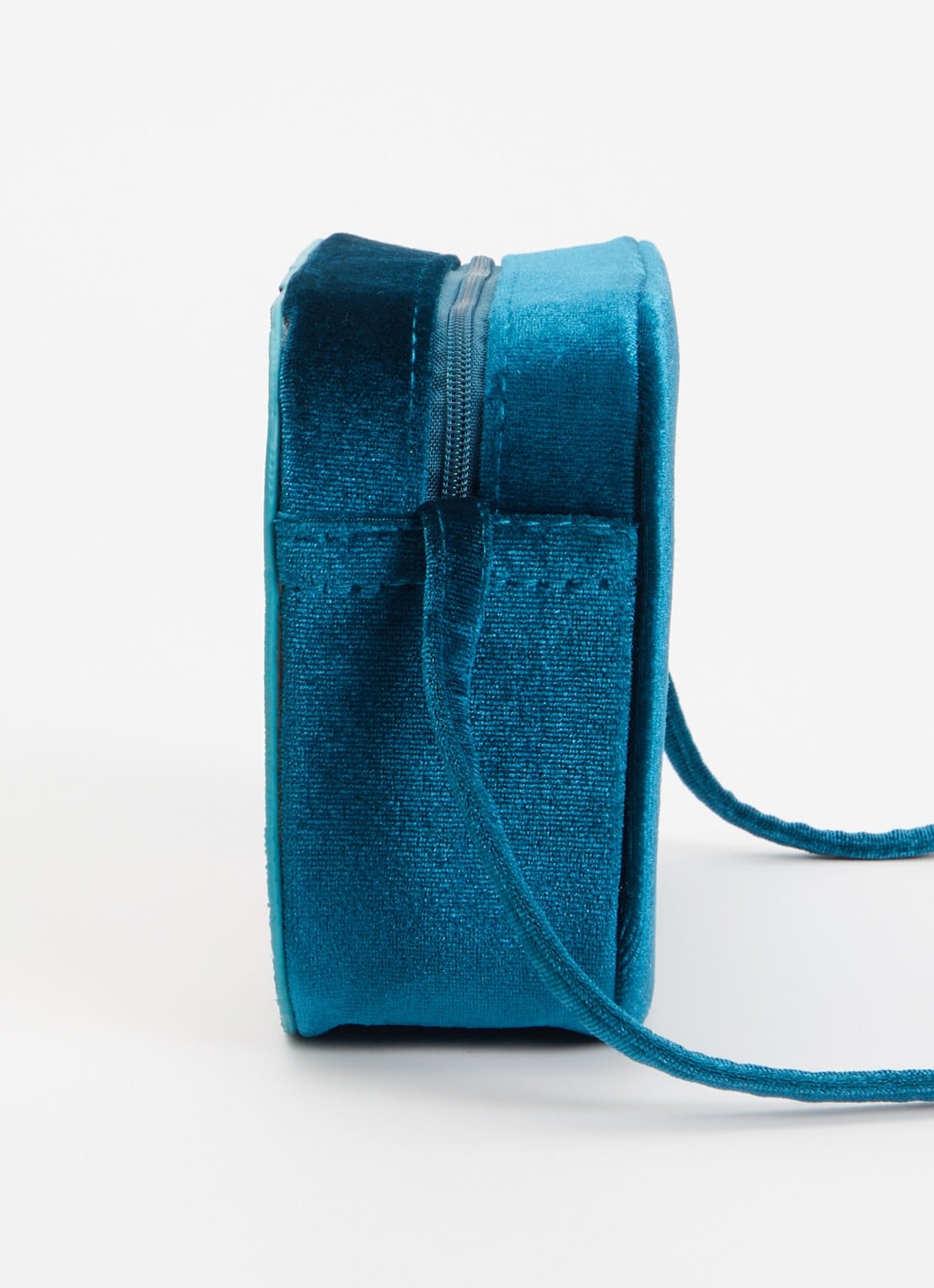 Mimi & Lula Heartburst crossbodytas van fluweel met glitter - detail 2 zeegroen