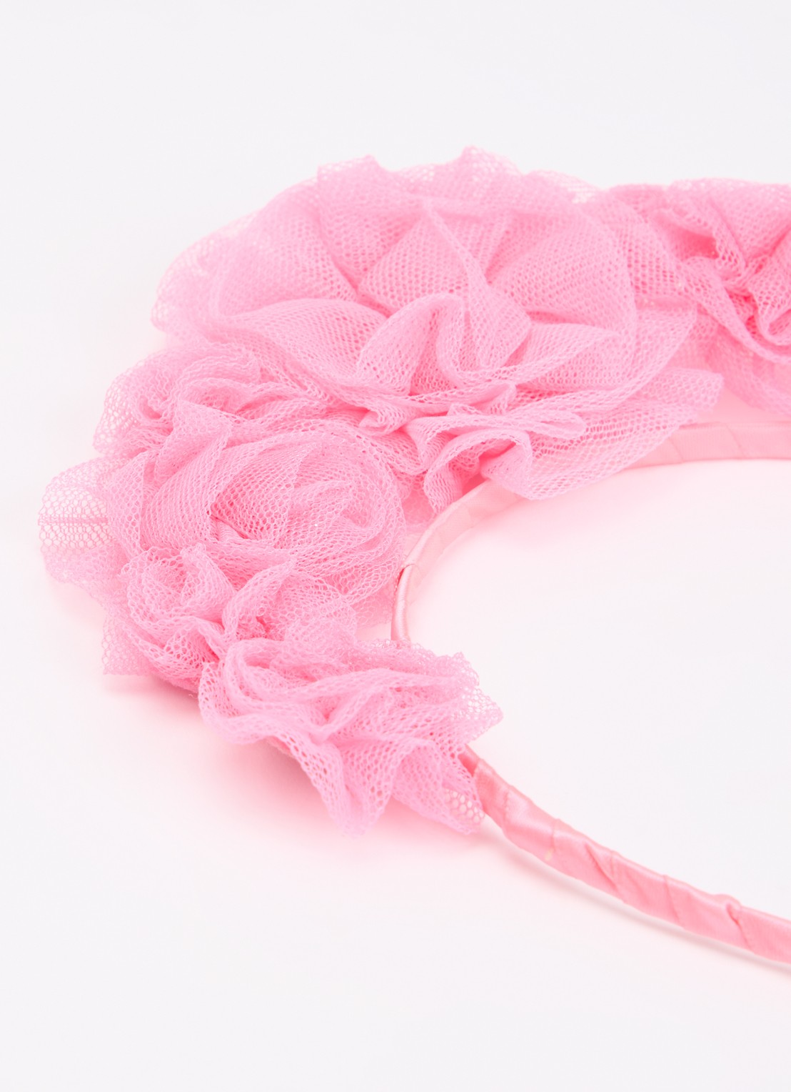 Mimi & Lula Ruffle Flower haarband met applicatie  - detail 2 roze