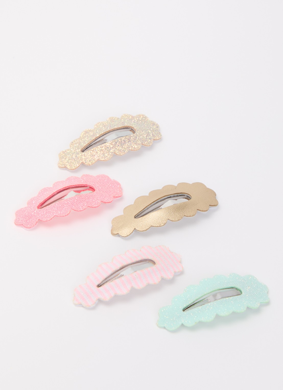 Mimi & Lula Scalloped haarclip in set van 5 - voorkant 2 multicolor