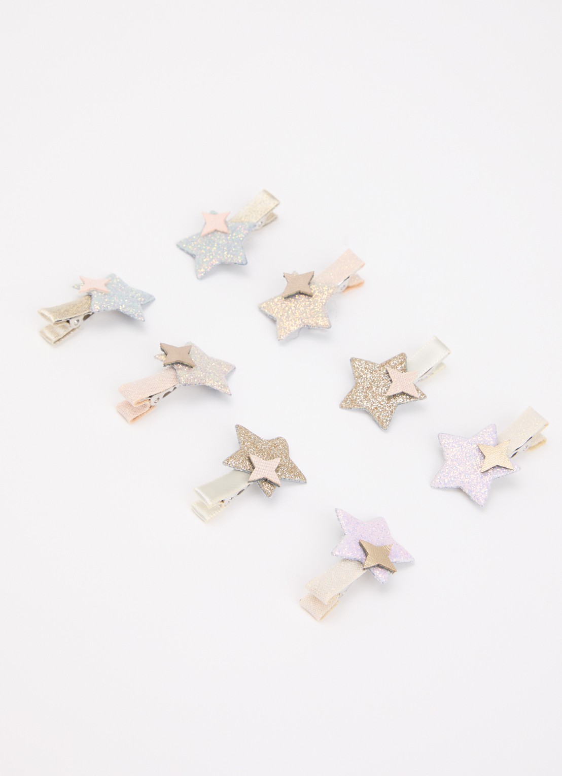 Mimi & Lula Starlight Salon haarclips in 8-pack - detail beige