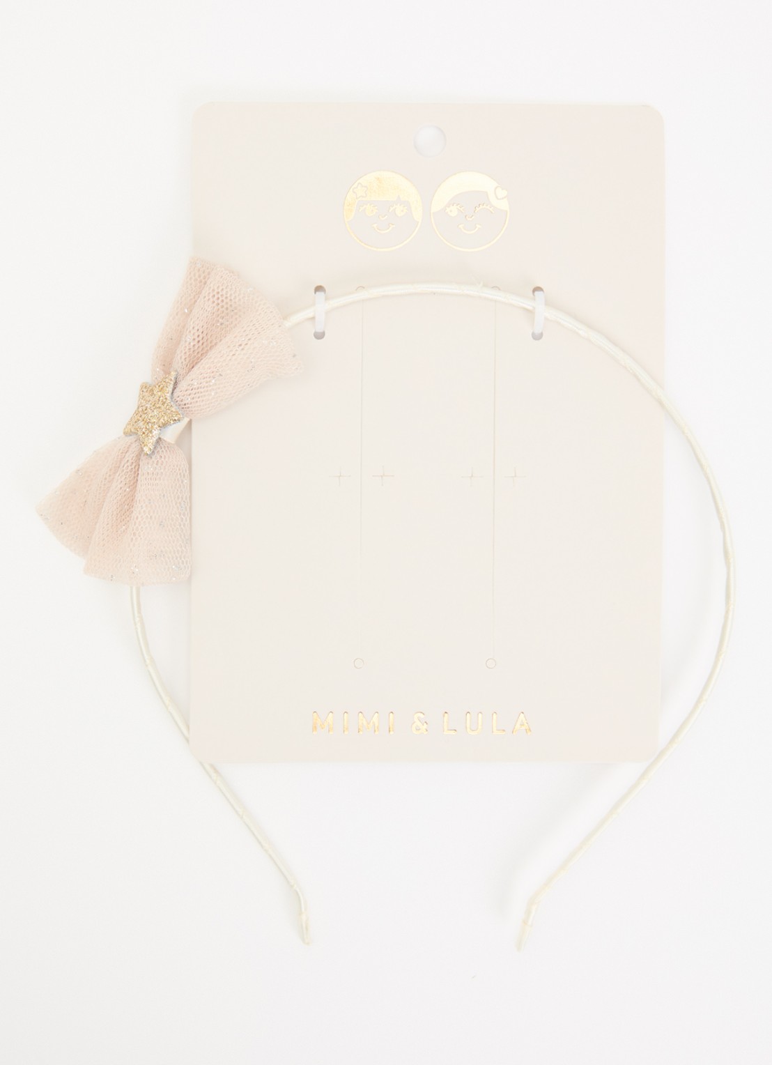 Mimi & Lula Tutu Bow haarband - voorkant 2 gebroken wit