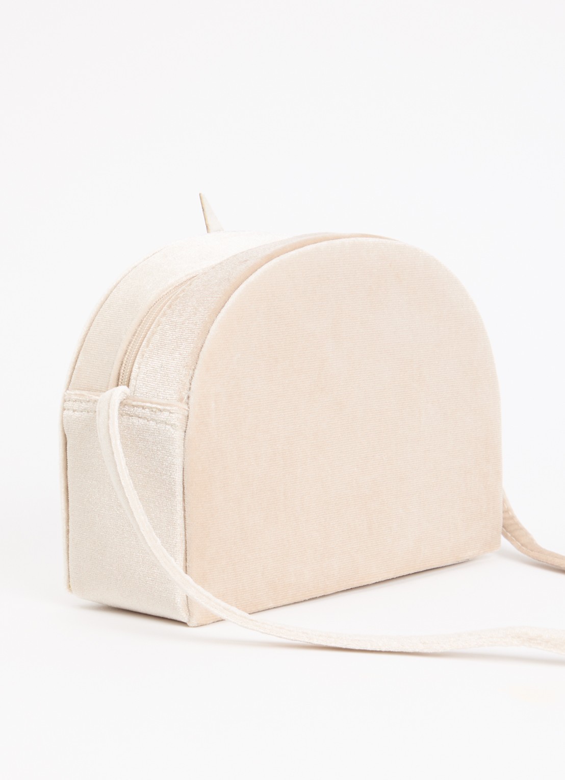 Mimi & Lula Velvet Unicorn crossbodytas met applicatie - achterkant beige