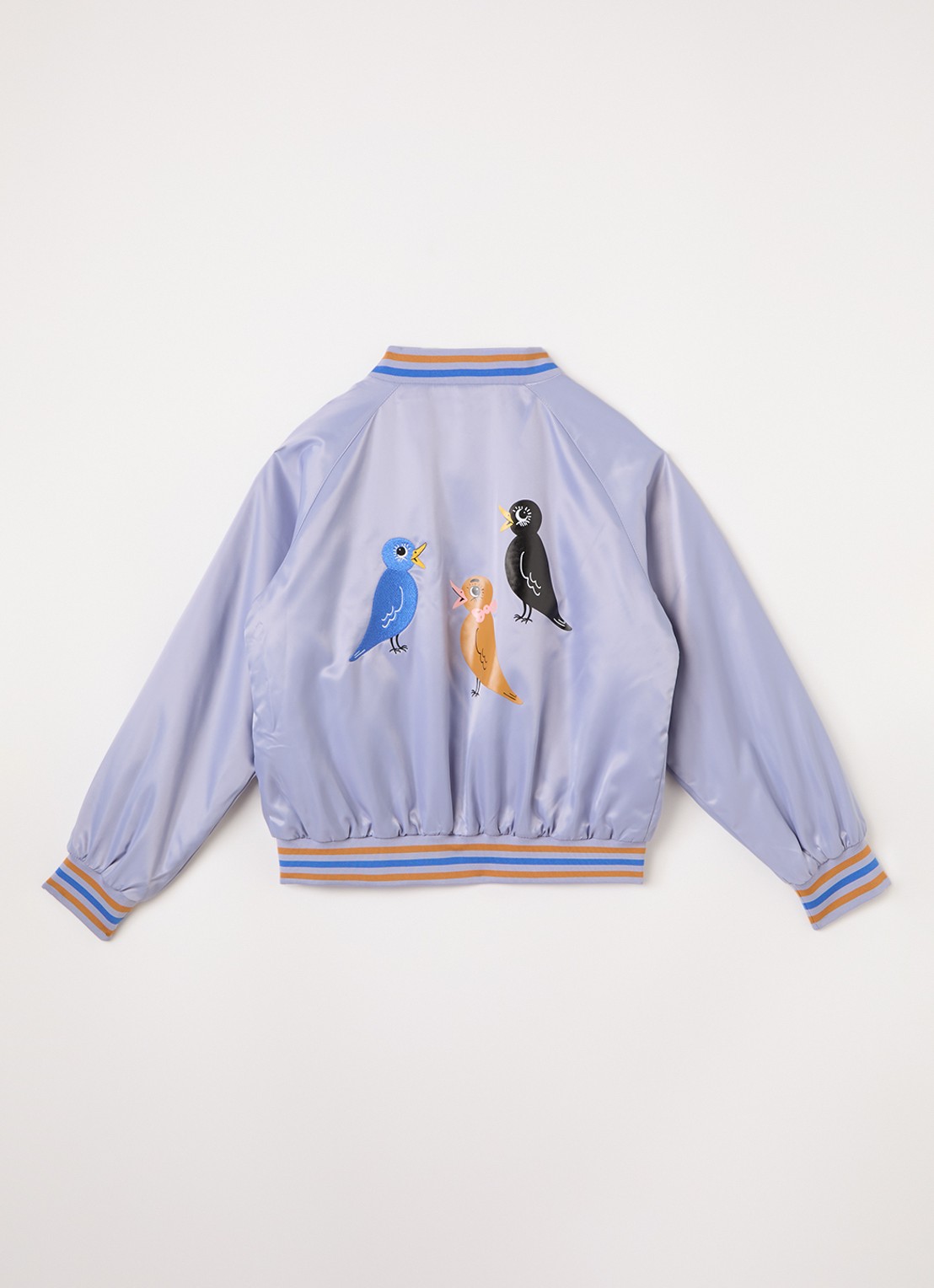 Mini Rodini Birds baseball jack met front- en backprint - achterkant 4 lila