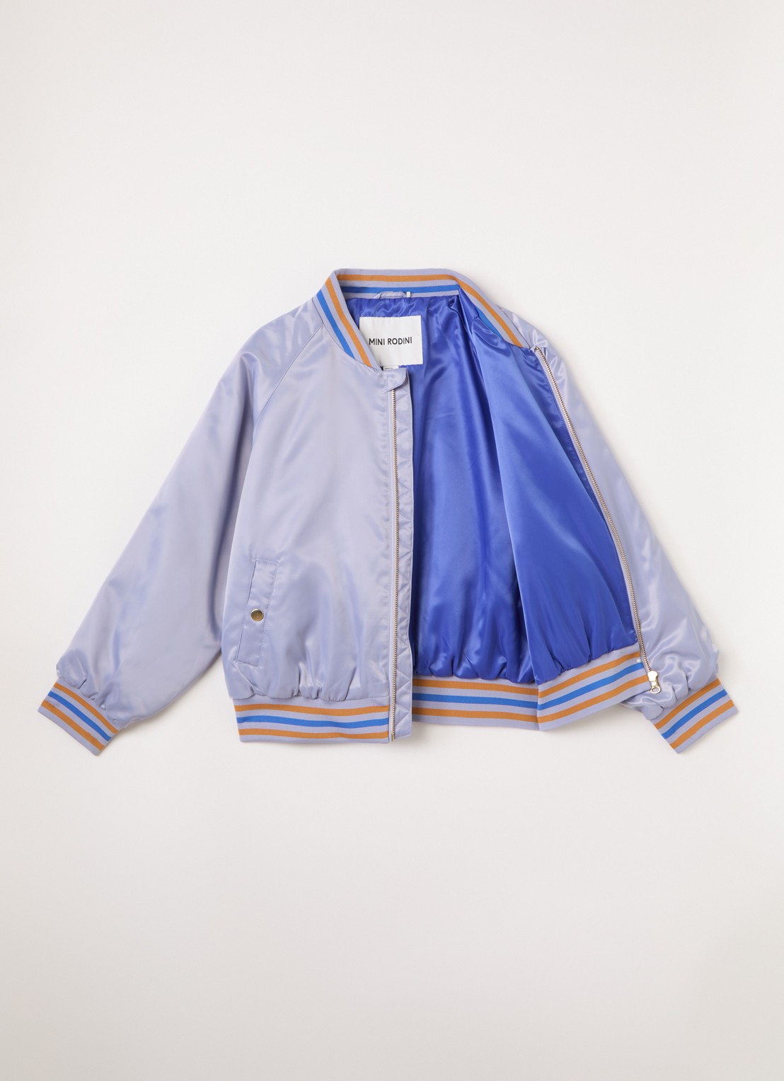 Mini Rodini Birds baseball jack met front- en backprint - detail 3 lila