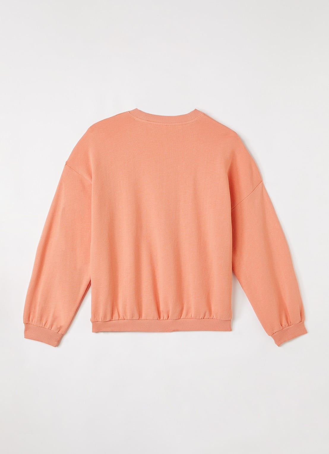 Mini Rodini Doggies sweater met logoprint - voorkant 2 koraalroze