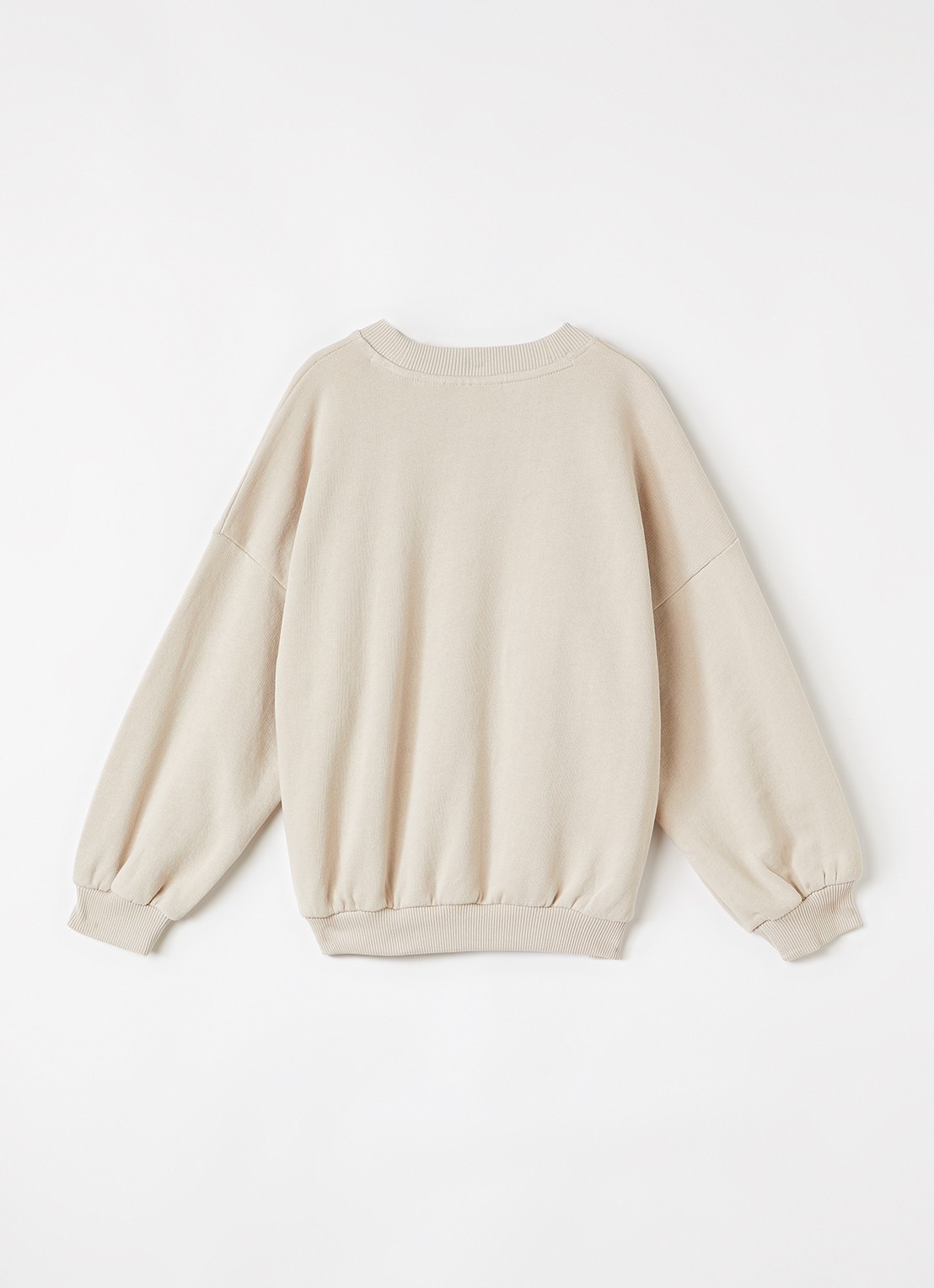 Mini Rodini Doggies sweater met logoprint - voorkant 3 beige