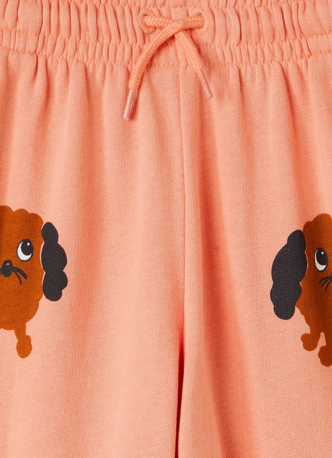 Mini Rodini Doggies tapered fit joggingbroek met print - detail 4 zalmroze