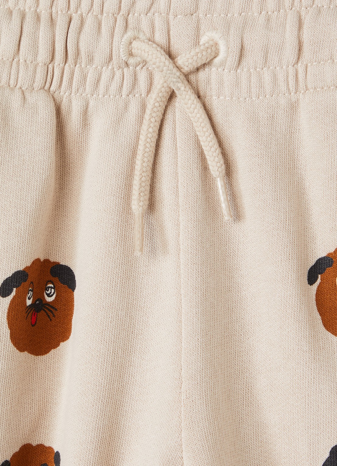 Mini Rodini Doggies tapered fit joggingbroek met print - detail 5 beige