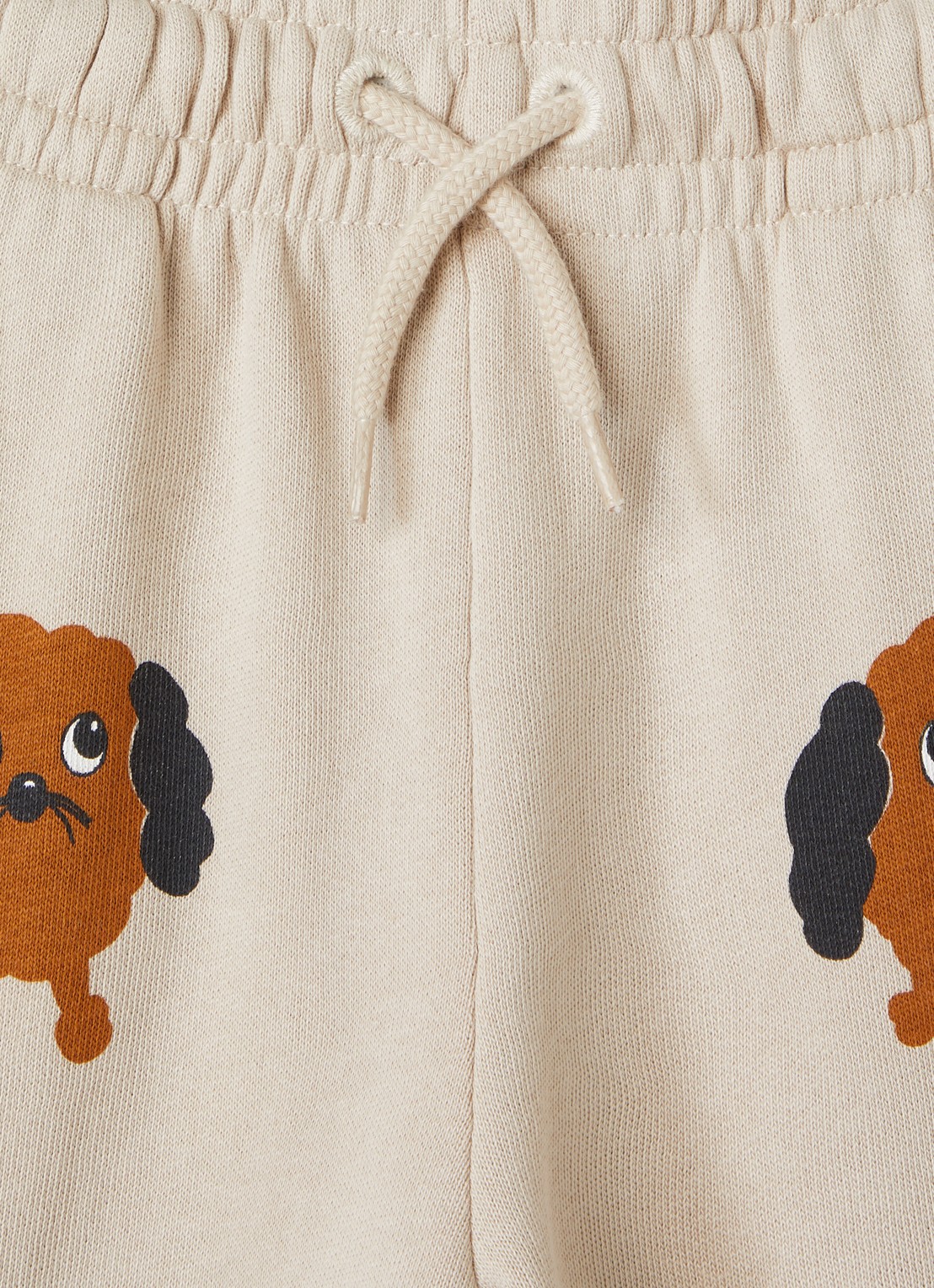 Mini Rodini Doggies tapered fit joggingbroek met print - detail 3 beige