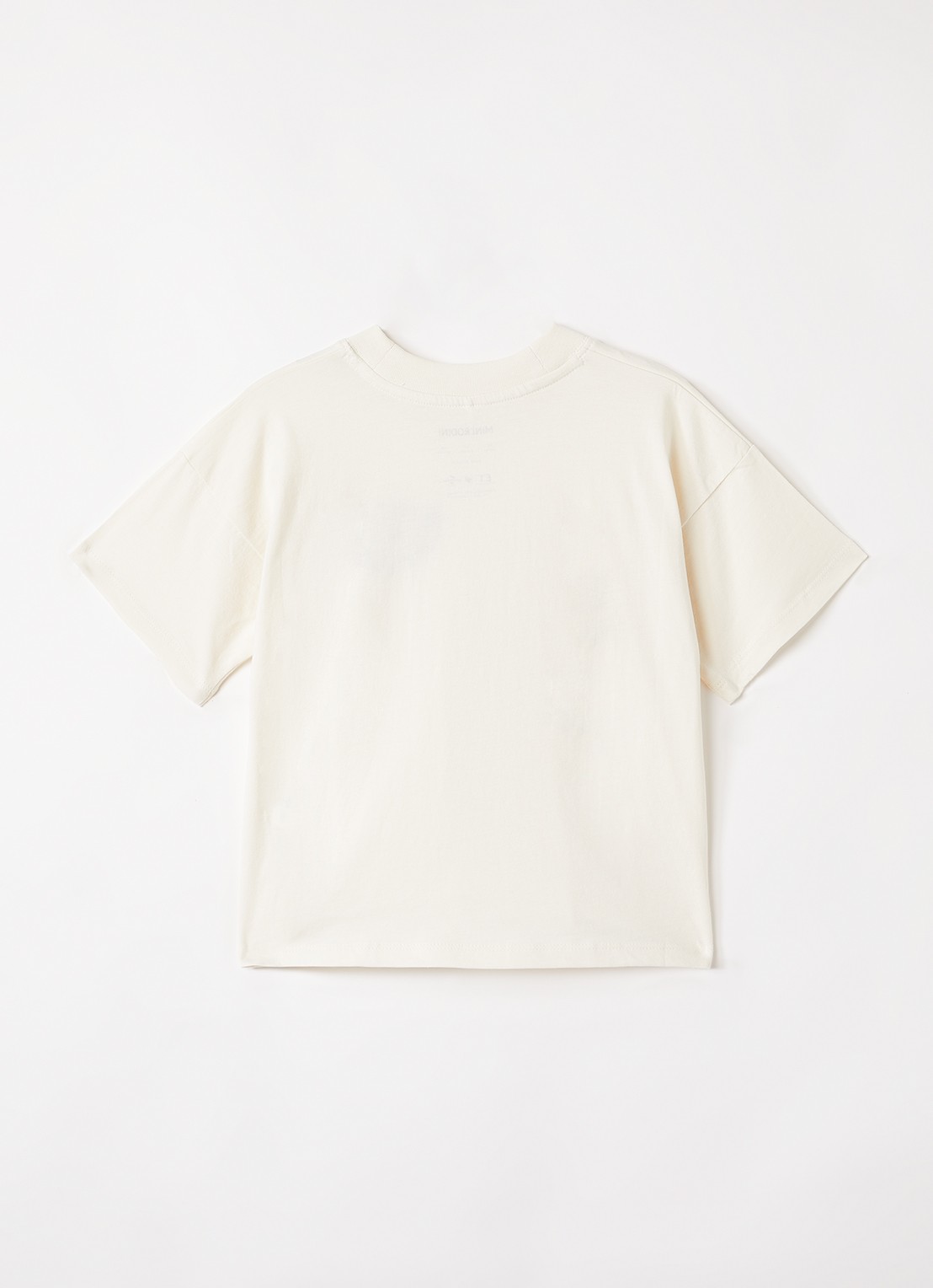 Mini Rodini E.T. T-shirt met borduring - voorkant 2 gebroken wit
