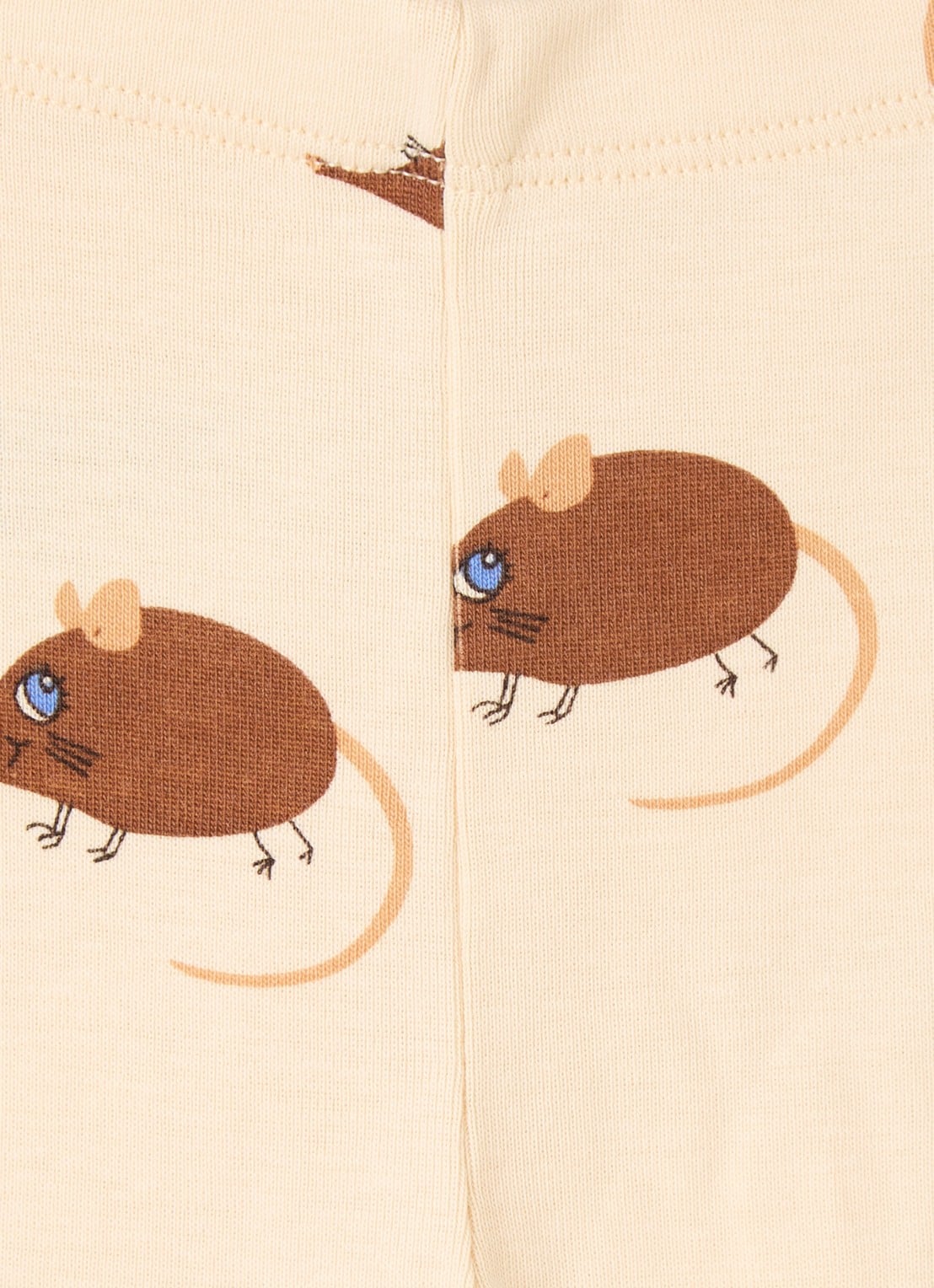 Mini Rodini Elephant Shrew legging met print - detail beige