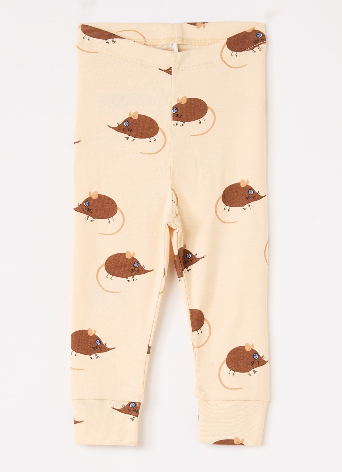 Mini Rodini Elephant Shrew legging met print - voorkant 2 beige