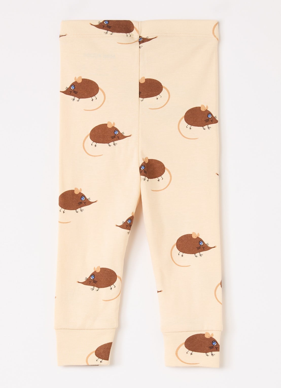 Mini Rodini Elephant Shrew legging met print - voorkant 3 beige