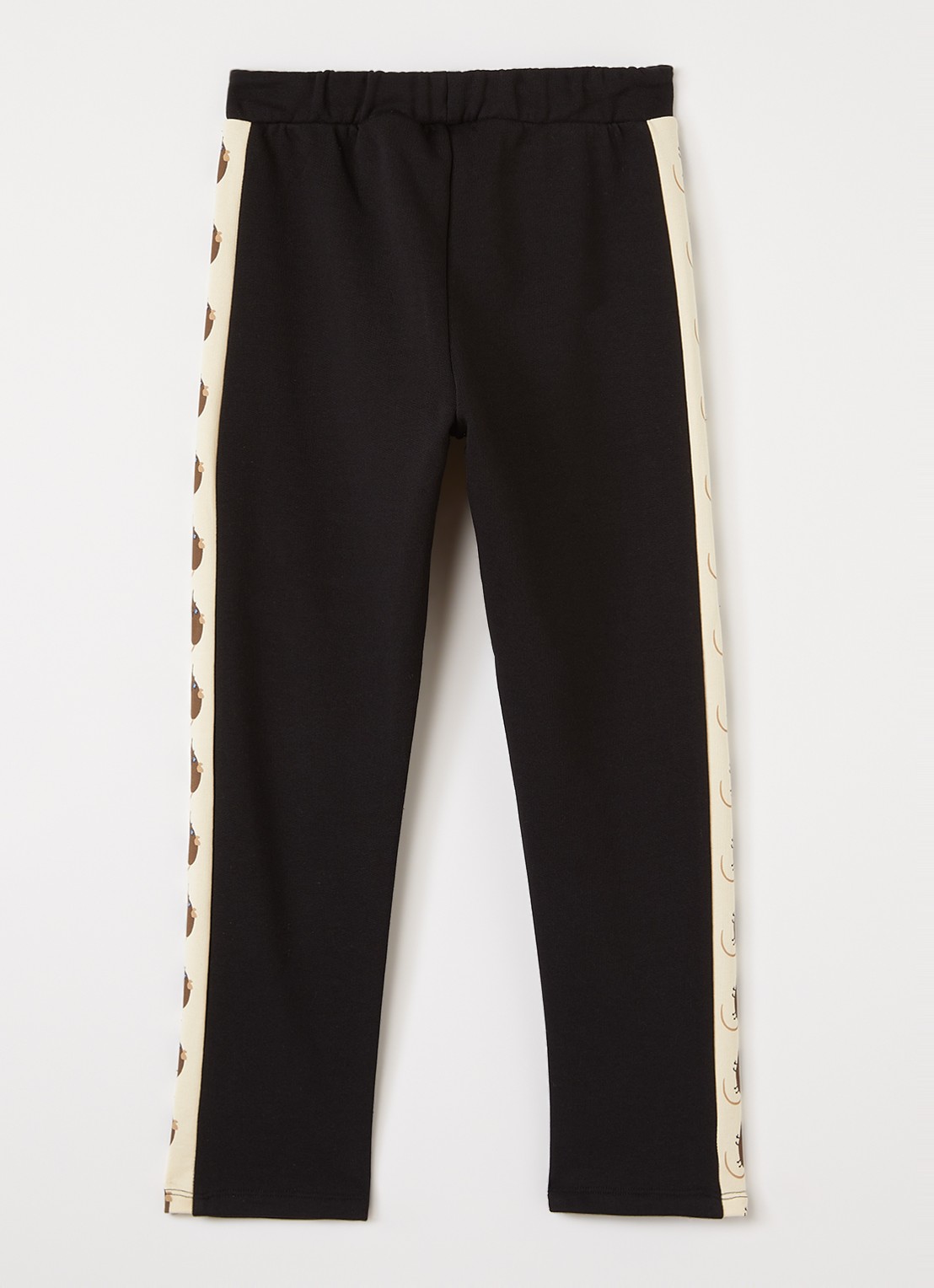 Mini Rodini Elephant Shrew straight fit joggingbroek met trekkoord - voorkant 3 zwart