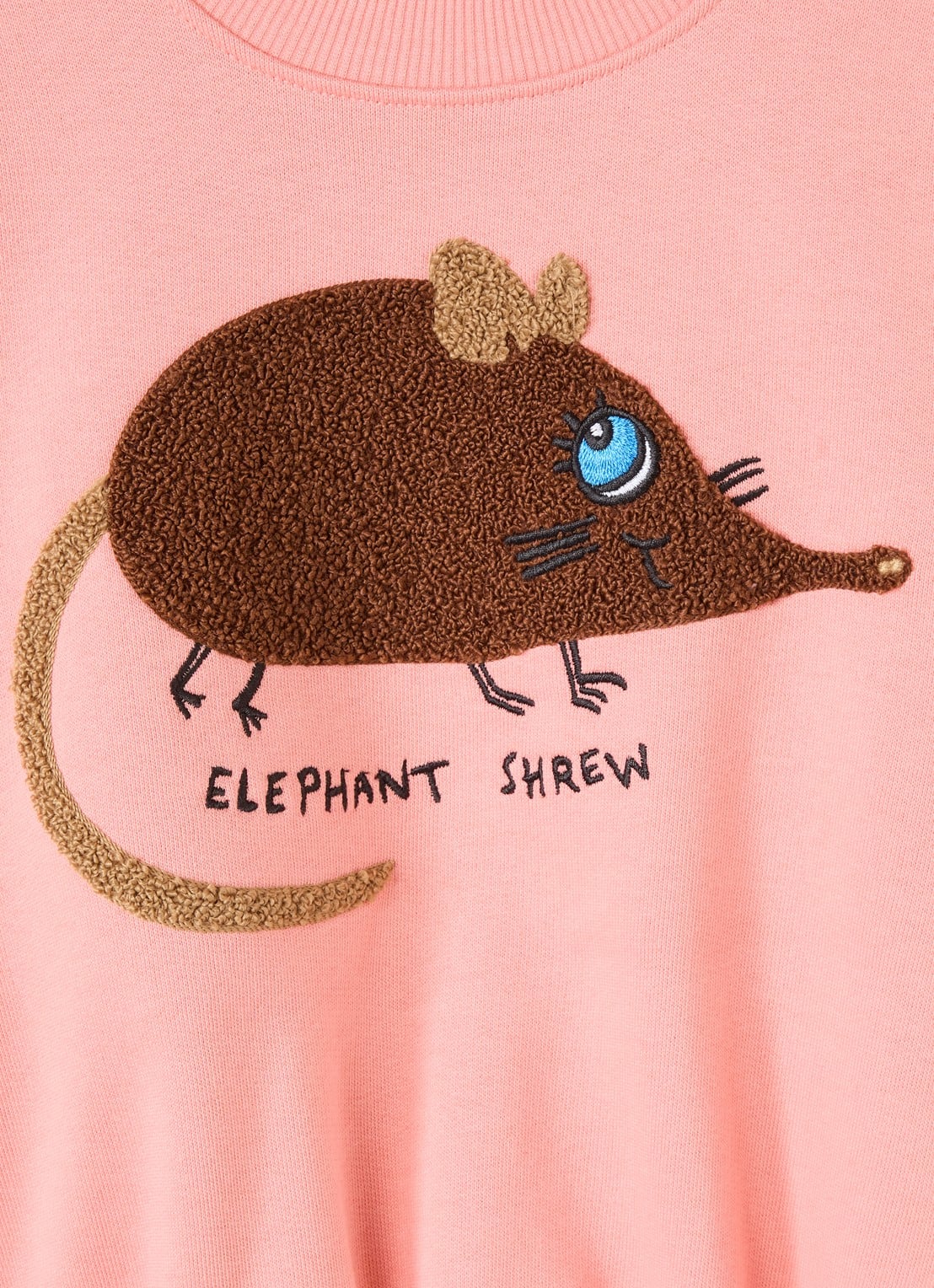 Mini Rodini Elephant Shrew sweater met borduring - detail 3 roze