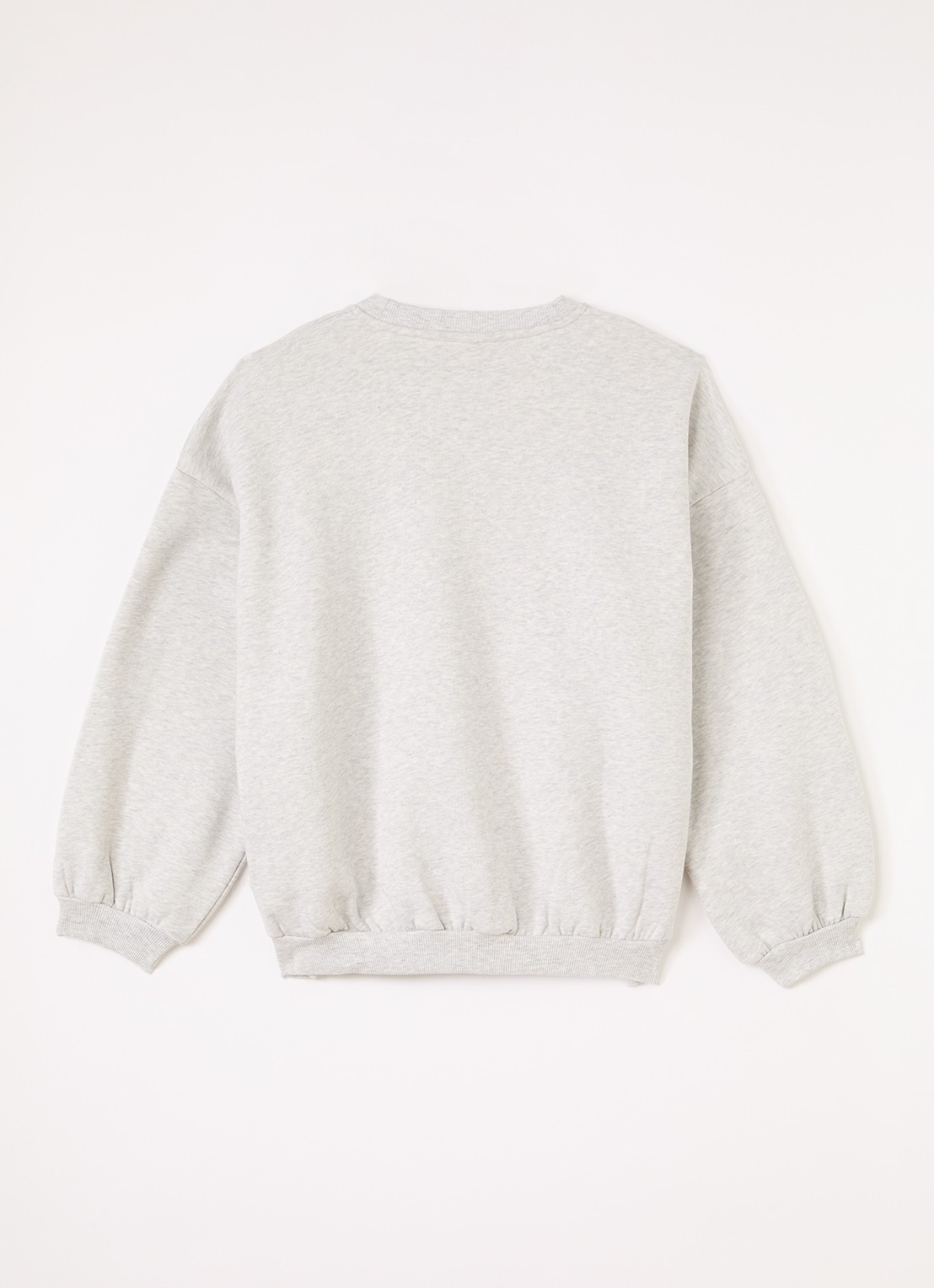 Mini Rodini Elephant shrew sweater met print  - voorkant 2 grijsmele