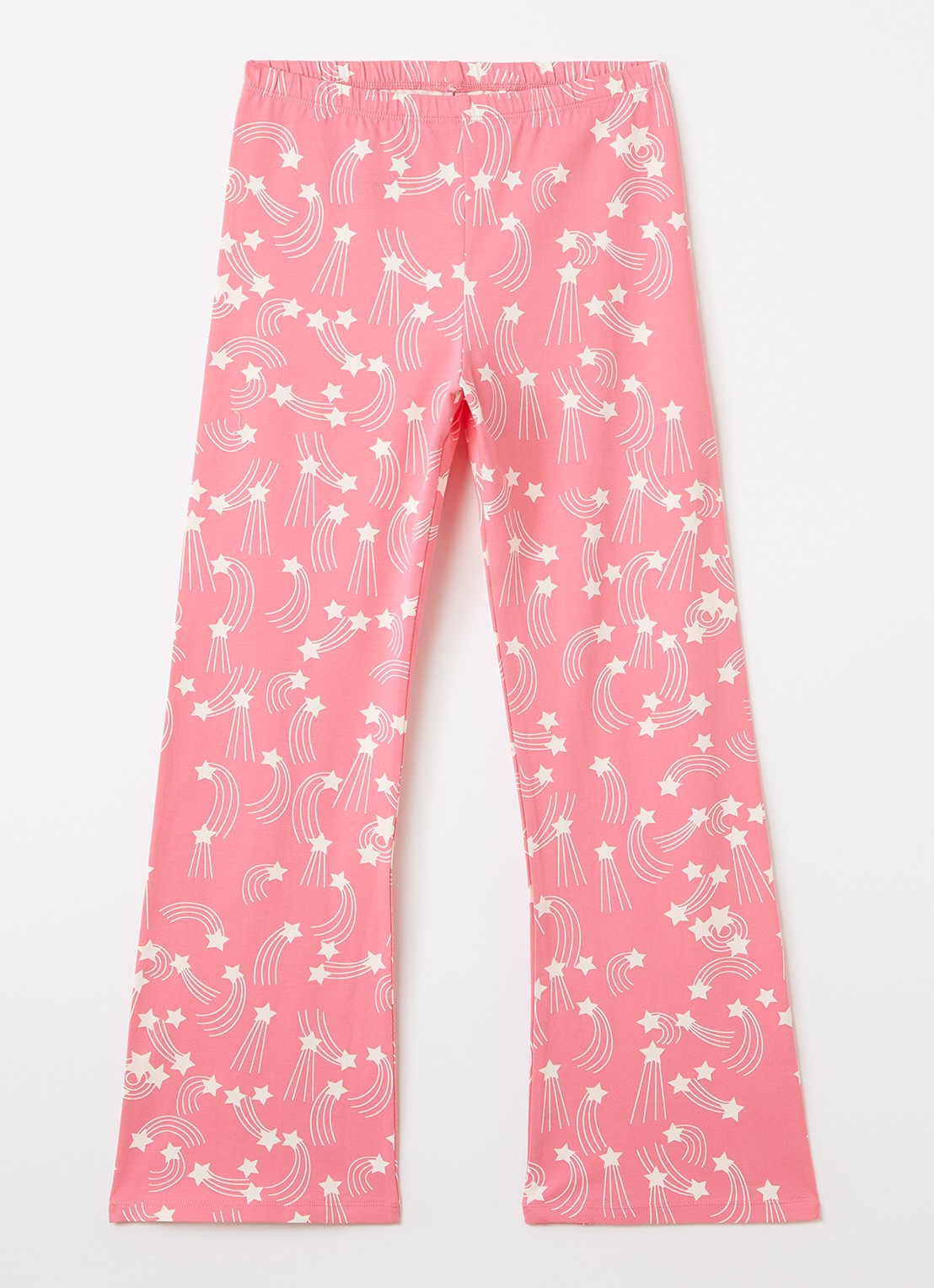 Mini Rodini Flared fit broek met print - voorkant 2 roze