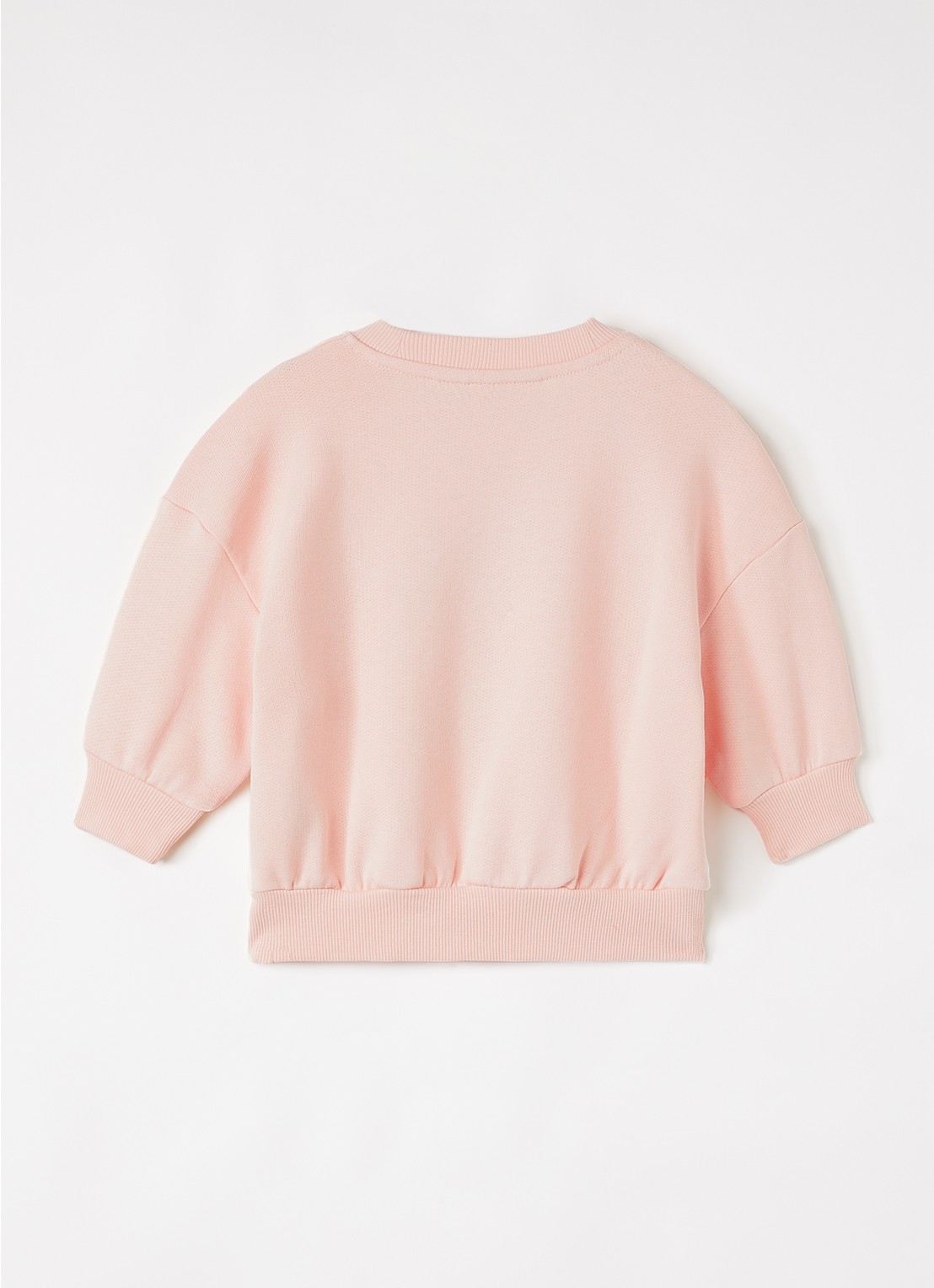 Mini Rodini Heart In Shoes sweater met borduring - achterkant 7 lichtroze