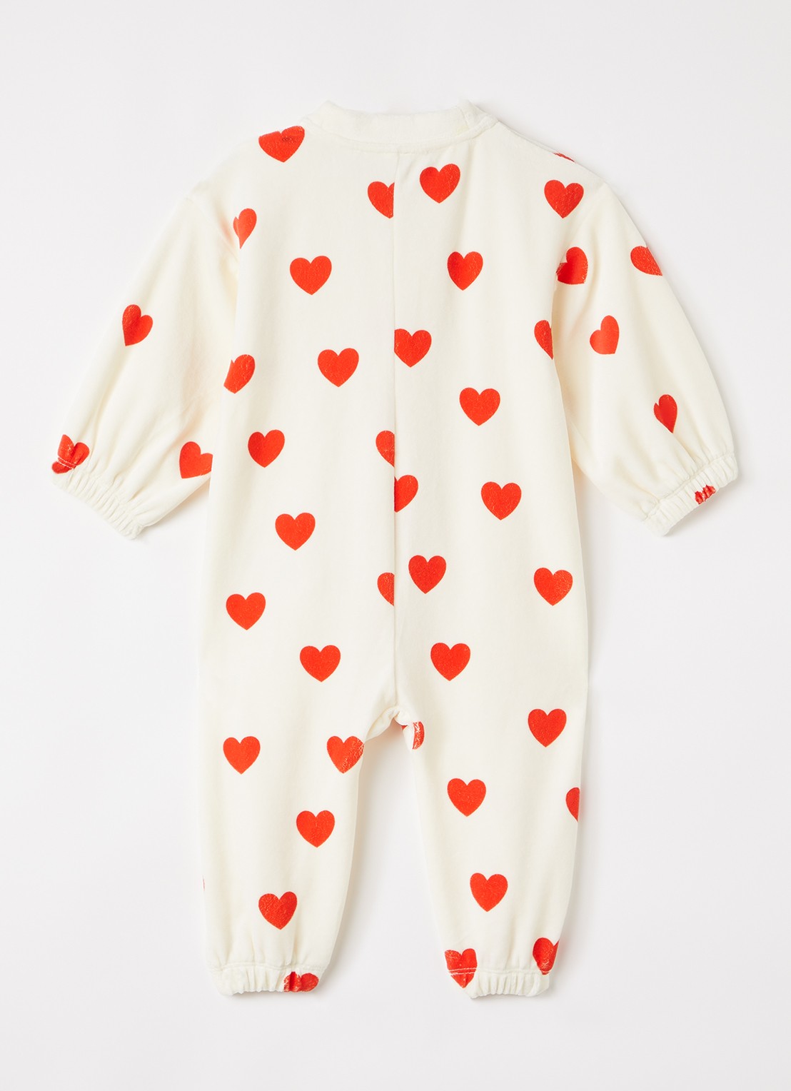 Mini Rodini Hearts babypak met print - achterkant gebroken wit