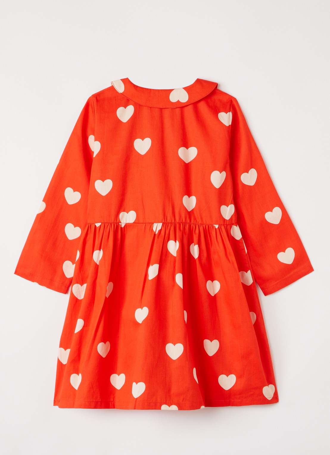 Mini Rodini Hearts blousejurk met print - achterkant 3 rood