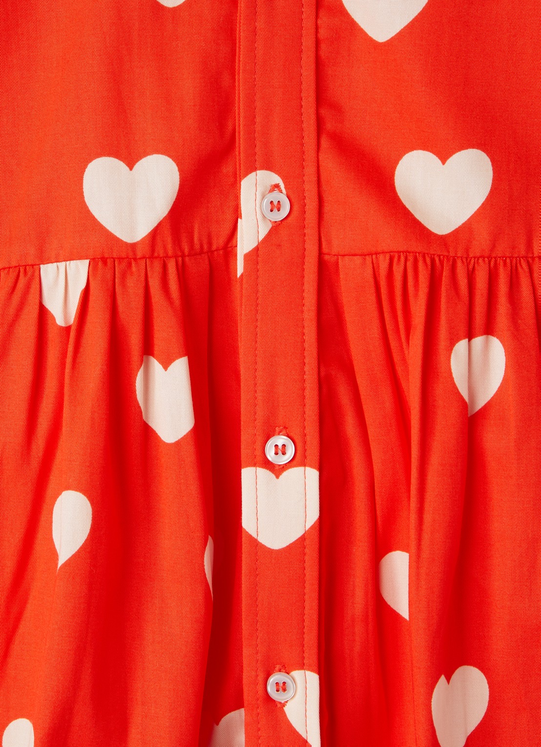Mini Rodini Hearts blousejurk met print - detail 4 rood