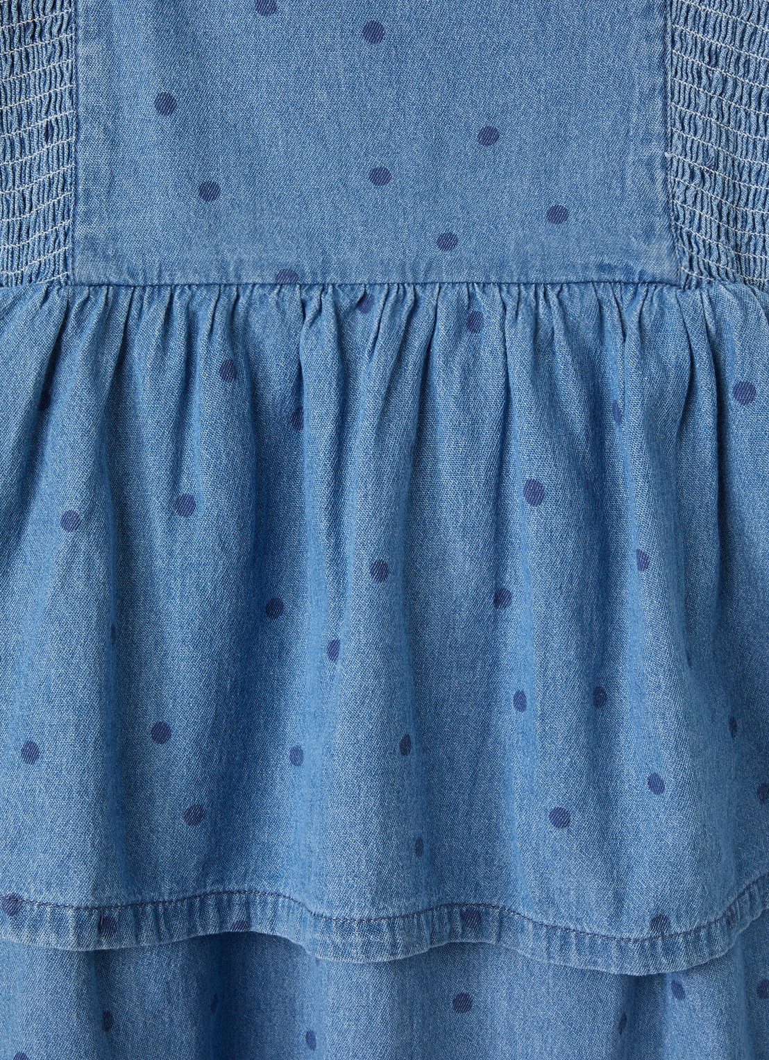 Mini Rodini Jurk van denim - detail 3 lichtblauw