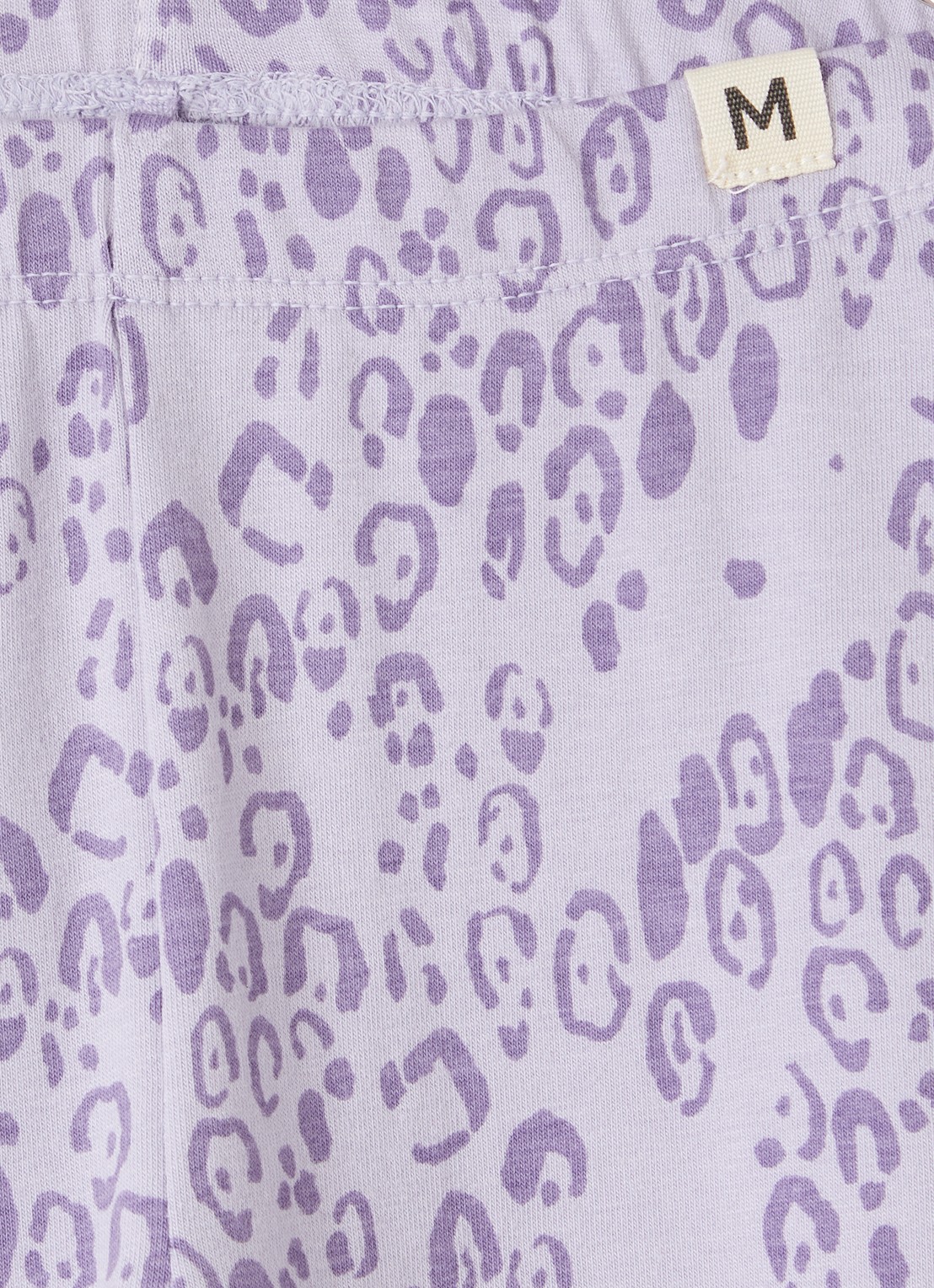 Mini Rodini Legging met panterprint - detail paars