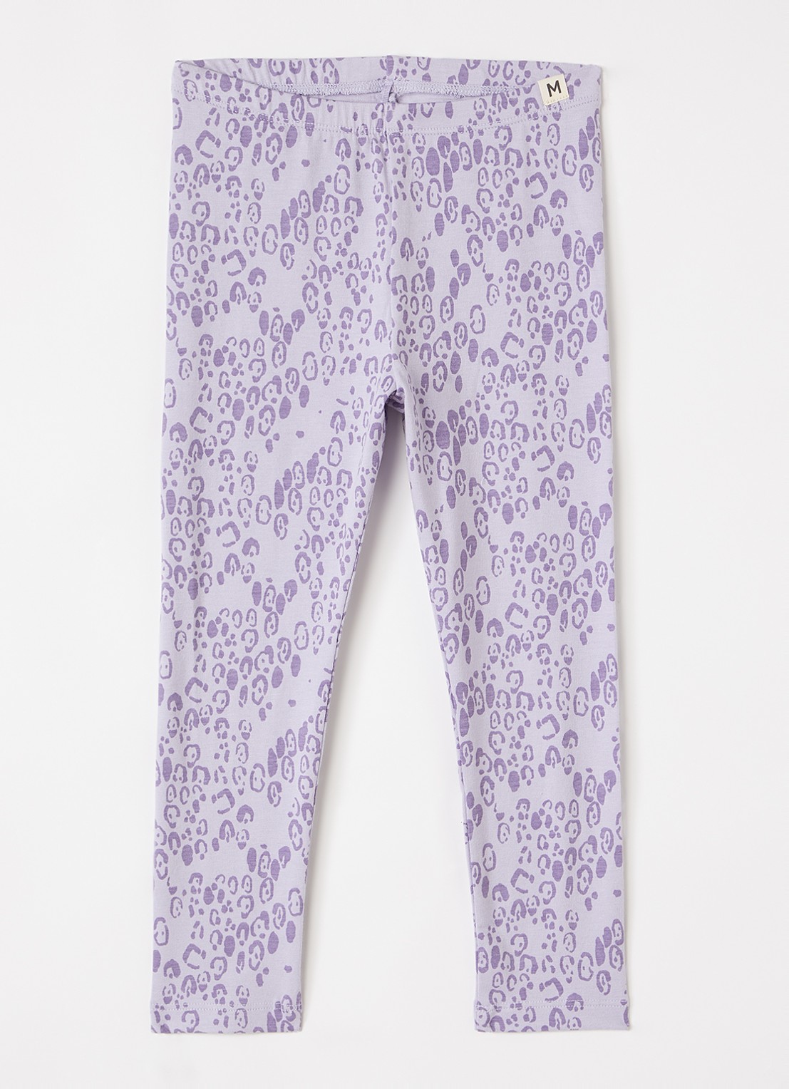 Mini Rodini Legging met panterprint - voorkant 5 paars