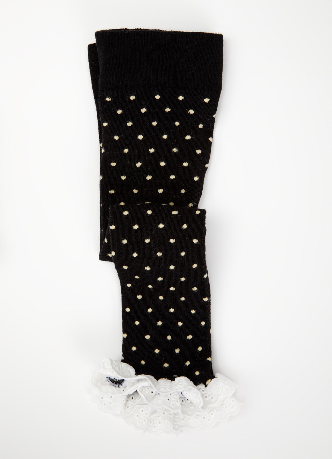 Mini Rodini Legging met stippenprint - detail zwart