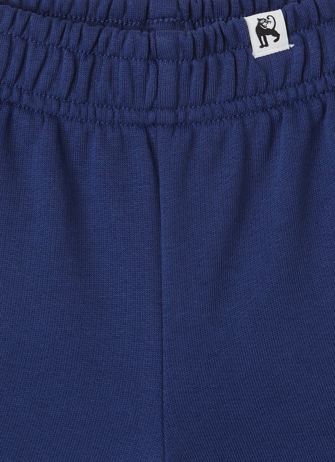Mini Rodini Plain Piping loose fit korte joggingbroek - detail indigo