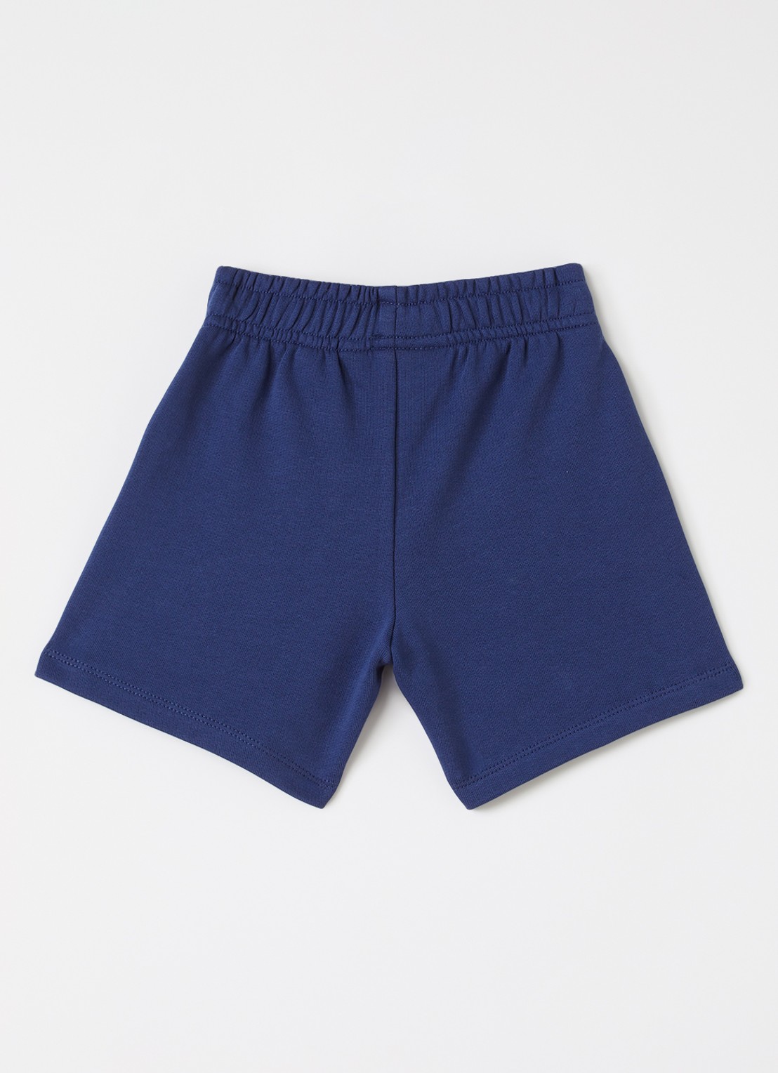 Mini Rodini Plain Piping loose fit korte joggingbroek - voorkant 3 indigo